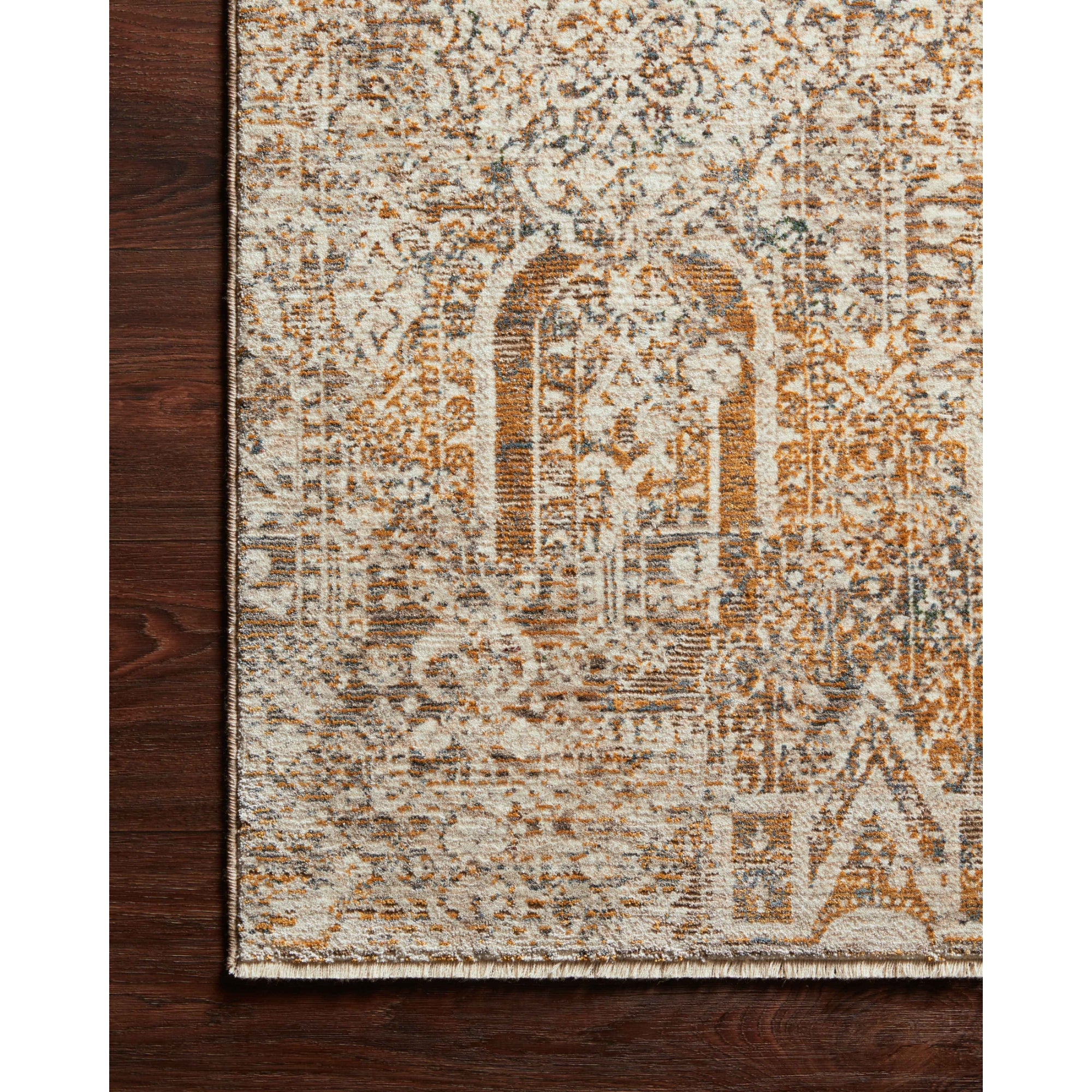 Loloi Lourdes Ivory/Orange Rug