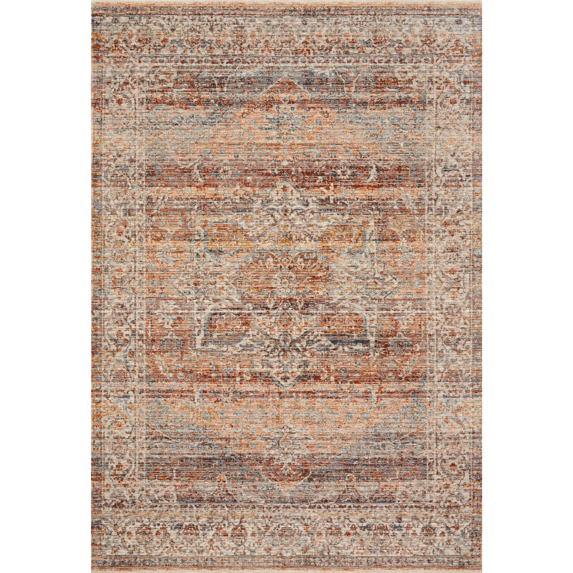 Loloi Lourdes Tangerine/Ocean Rug