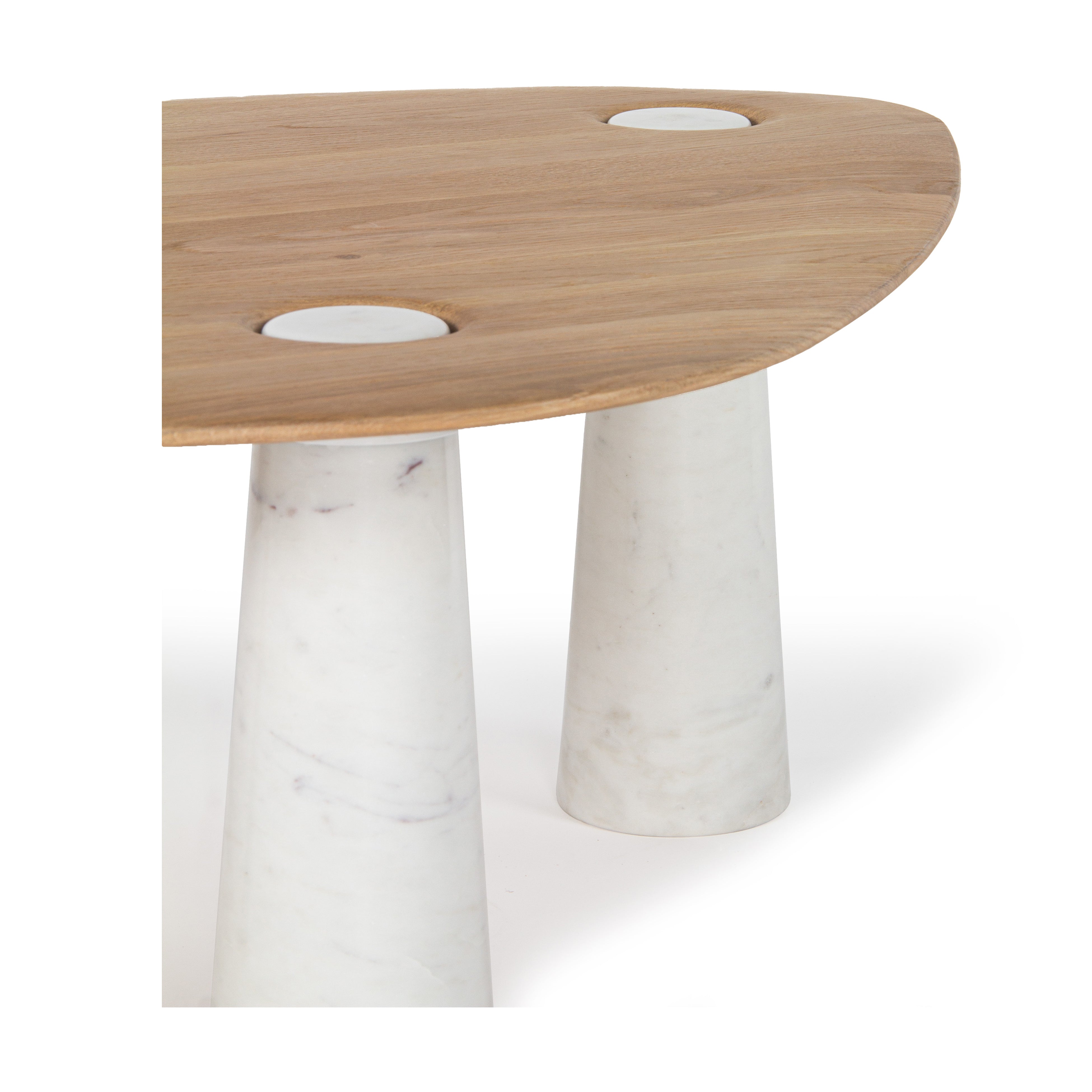 Oak marble coffee table discount