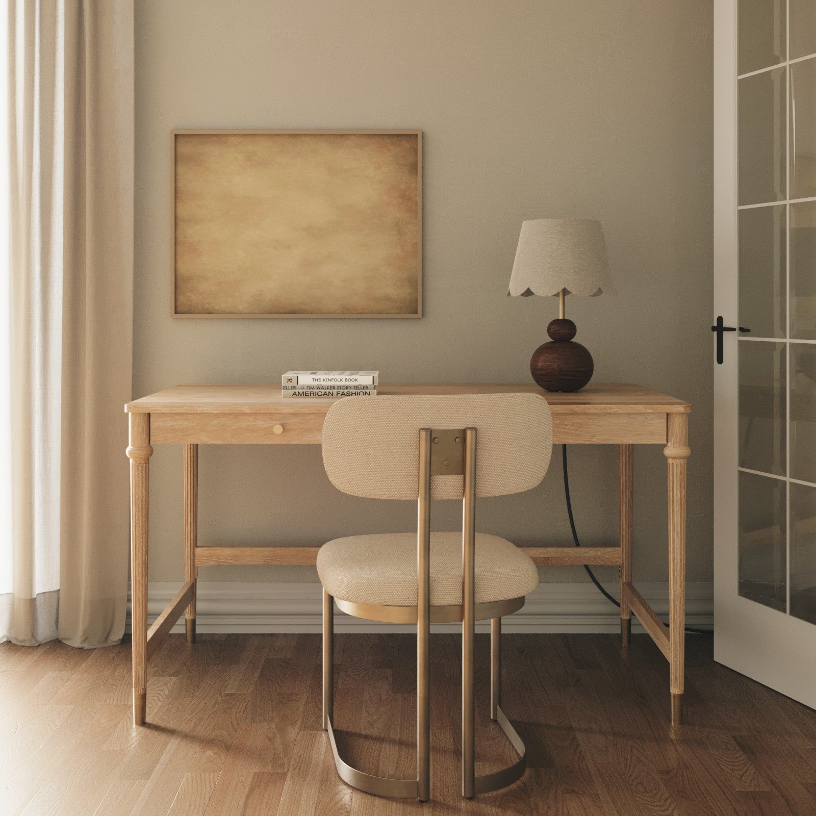 Pietro Oak Desk