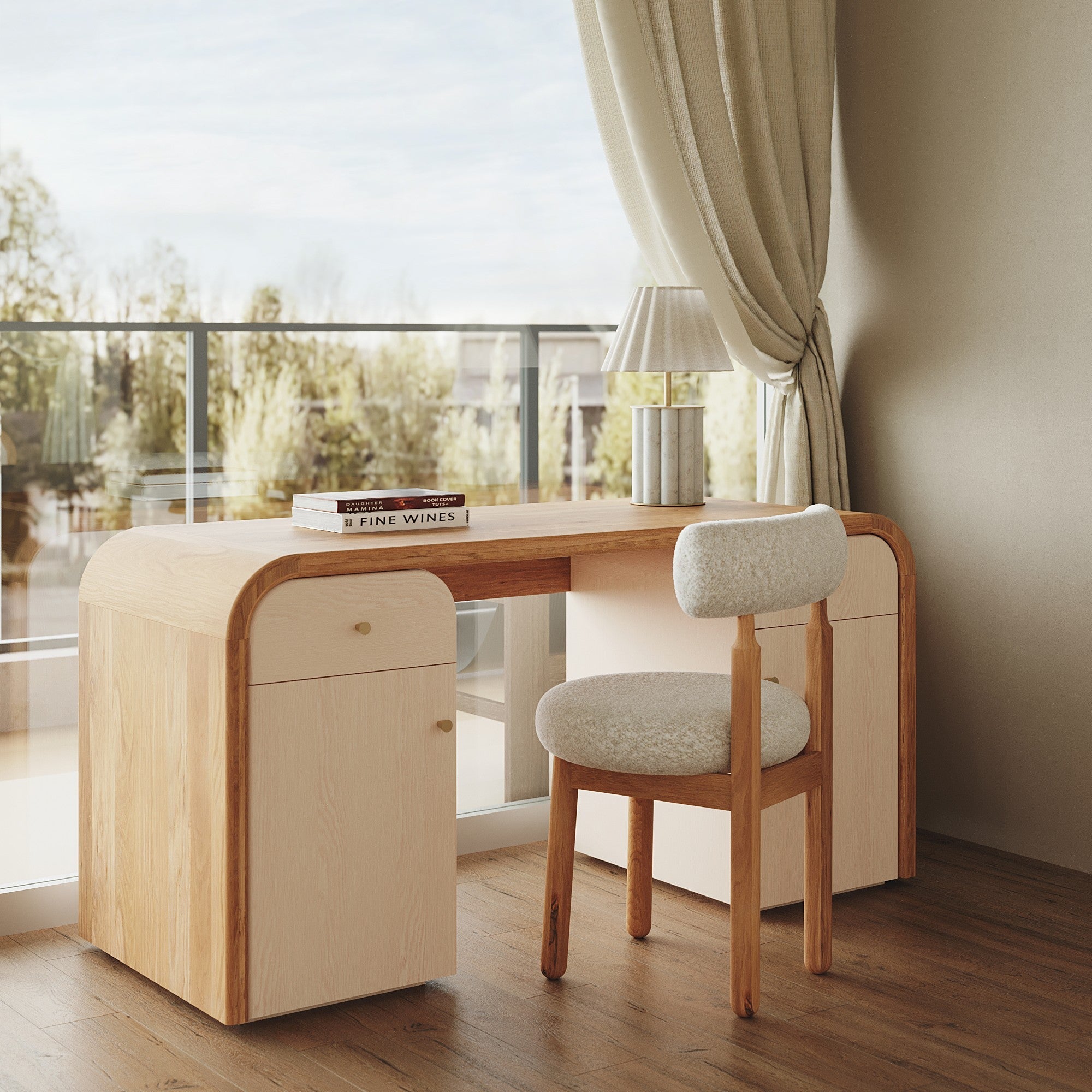 Liam Oak Desk