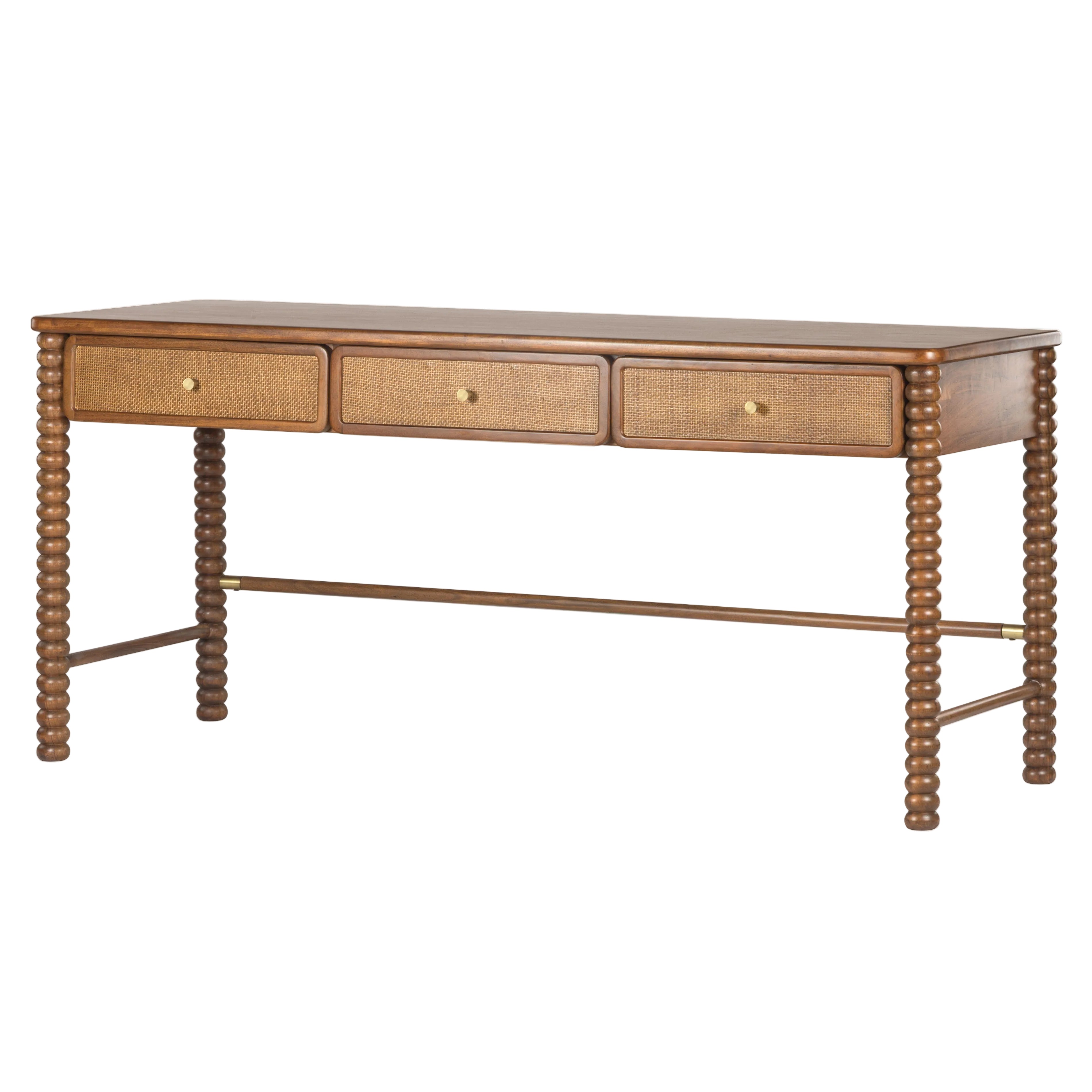 Twist Cane Solid Wood Desk