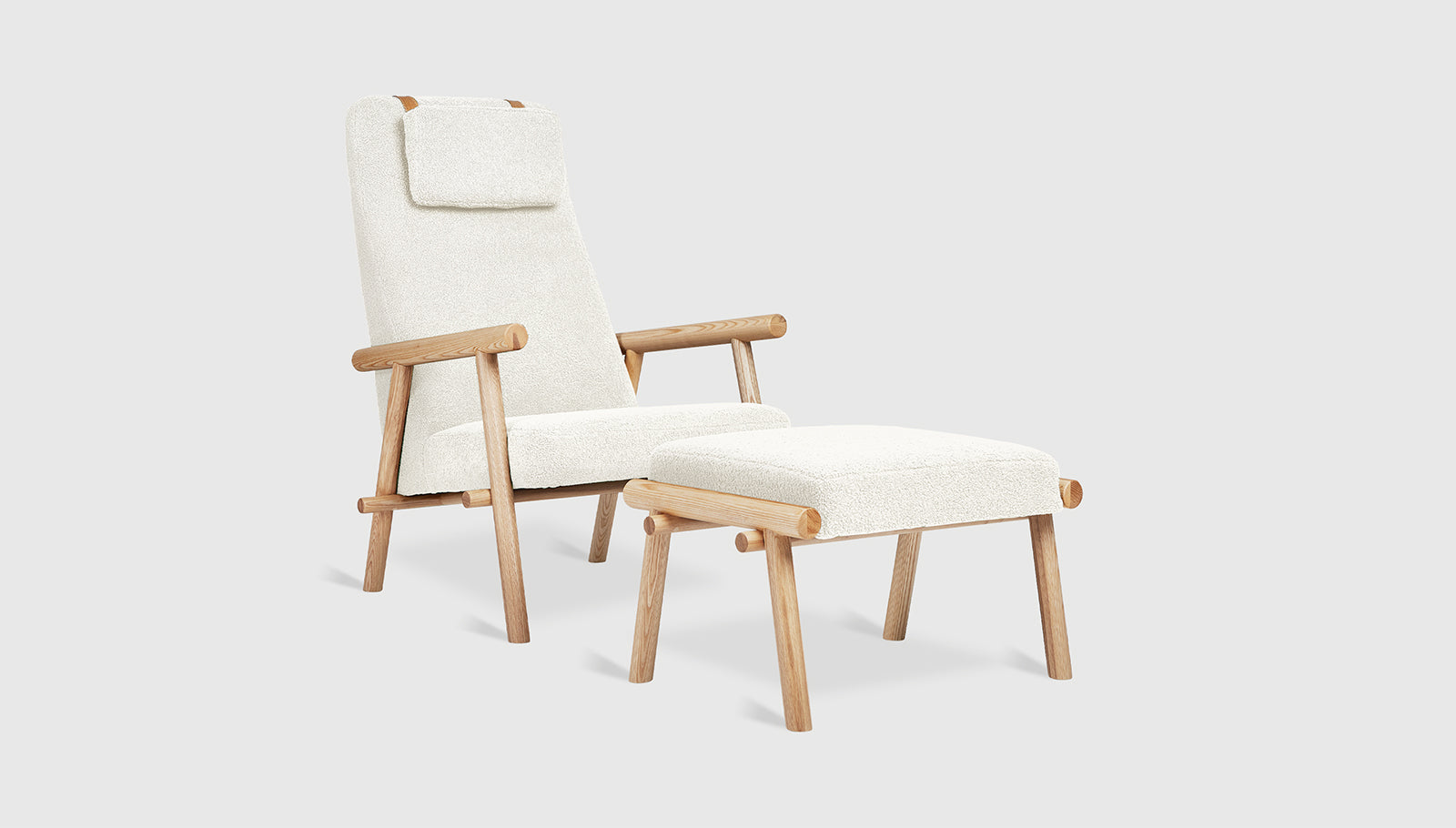 Labrador Chair & Ottoman Auckland Willow / Natural AshChair Gus*  Auckland Willow Natural Ash  Four Hands, Mid Century Modern Furniture, Old Bones Furniture Company, Old Bones Co, Modern Mid Century, Designer Furniture, https://www.oldbonesco.com/