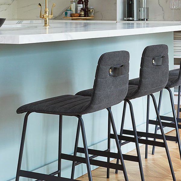 Lecture Counter Stool Upholstered Chair Gus*     Four Hands, Mid Century Modern Furniture, Old Bones Furniture Company, Old Bones Co, Modern Mid Century, Designer Furniture, https://www.oldbonesco.com/
