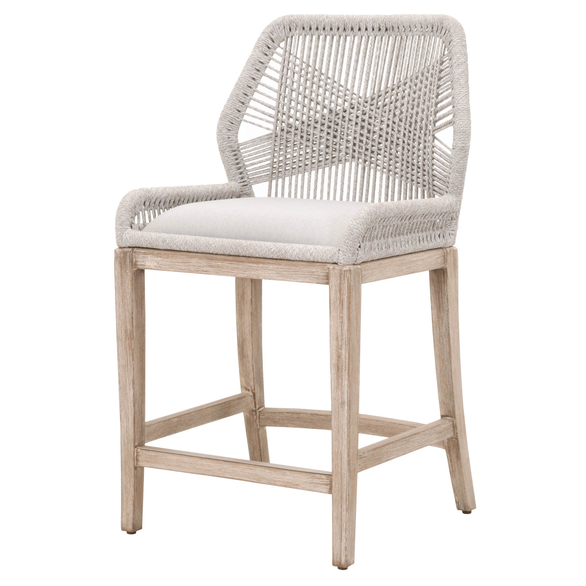 Loom Counter Stool Bar & Counter Stools Essentials For Living Taupe & White Flat Rope, Performance Pumice, Natural Gray Mahogany , Black Friday Sale Essentials For Living Furniture Sale, Old Bones Co, Mid Century Furniture Sale, Four Hands Furniture, Black Friday Sale Loom Counter Stool,Gus Sale, Perigold Loom Counter Stool Bar & Counter Stools Black Friday Sale , Perigold Sale Loom Counter Stool,Loom Counter Stool Lulu and Georgia, Burke Decor Sale Loom Counter Stool, www.oldbonesco.com