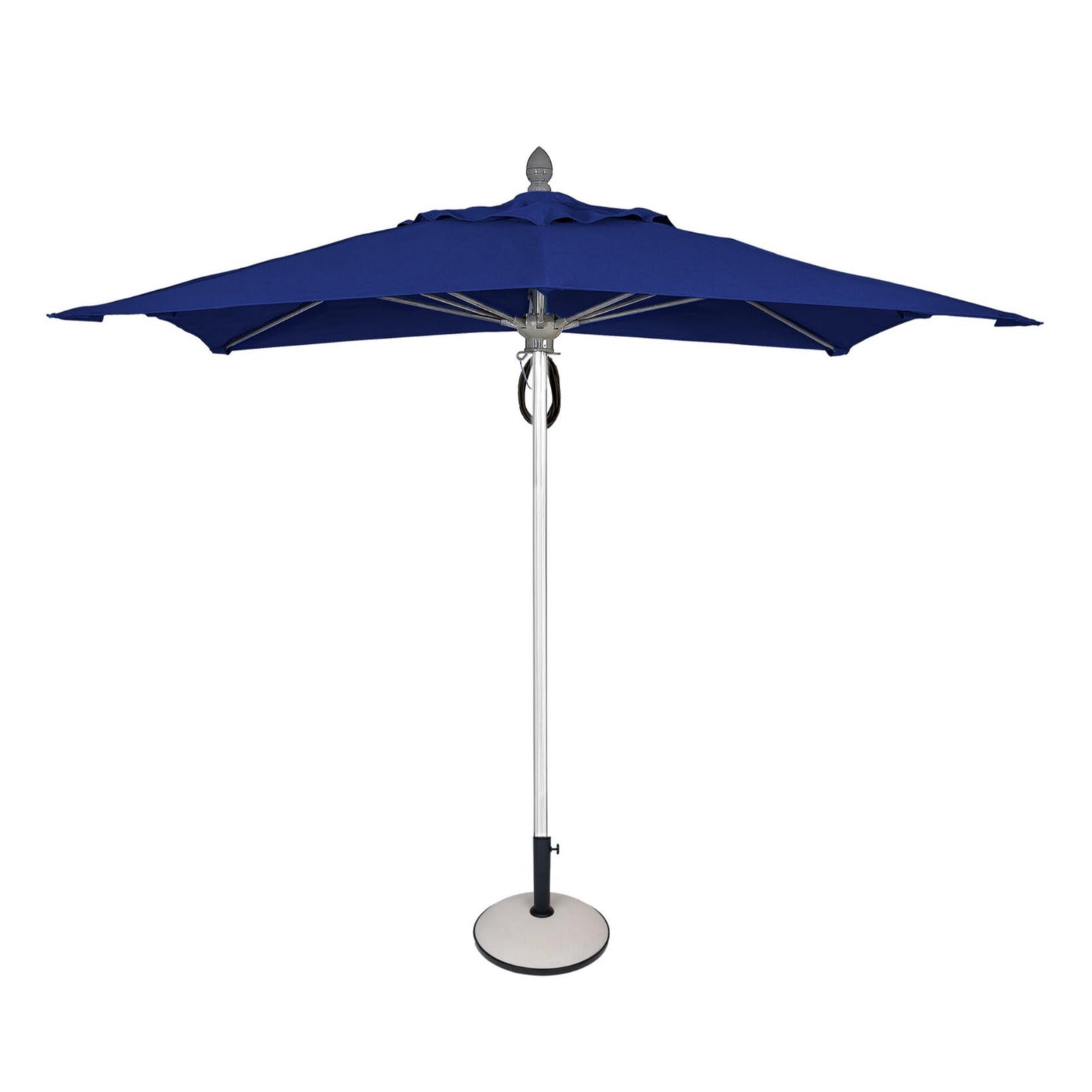 Luna 7.5FT Square Pulley Aluminum Umbrella - Sunbrella Fabric