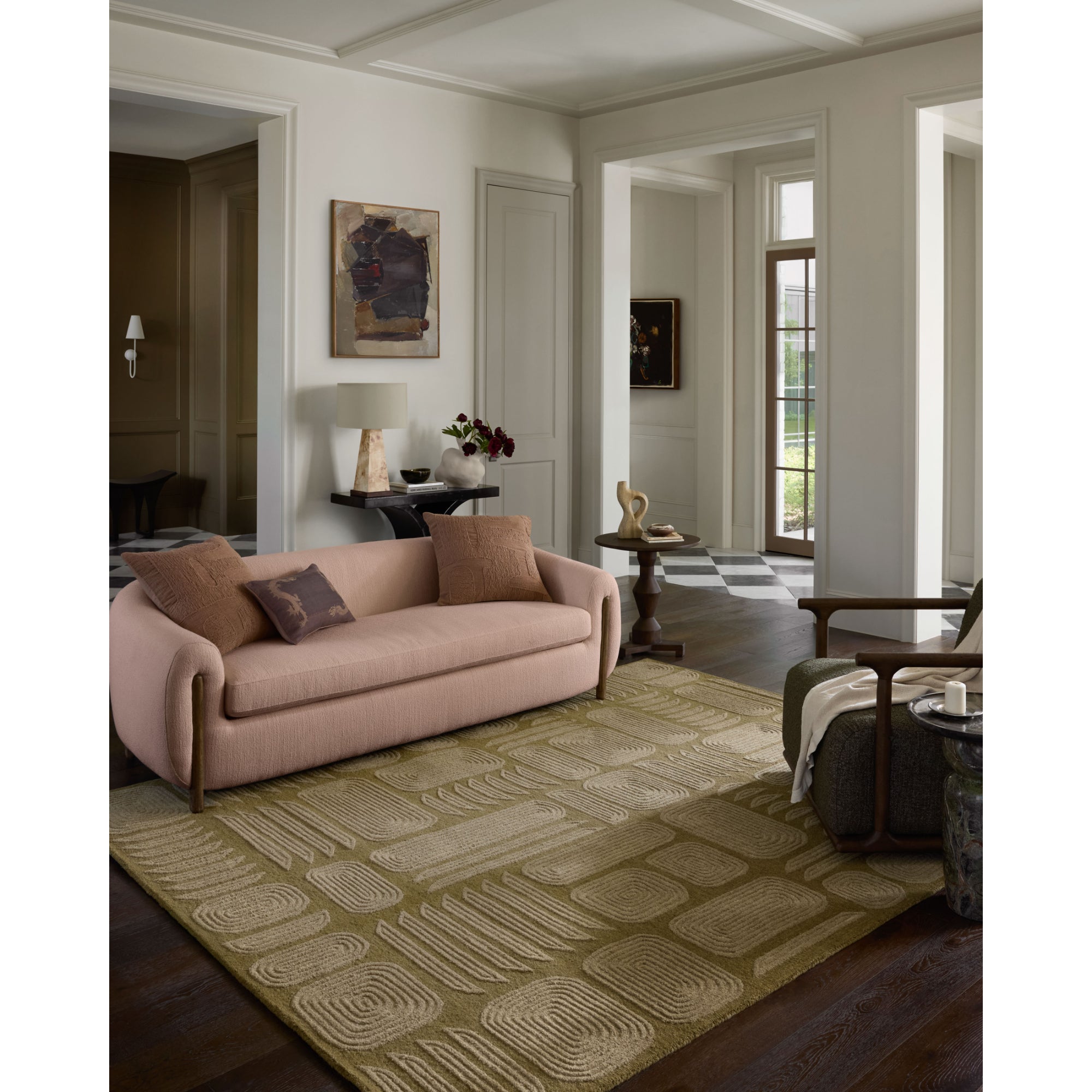 Brigette Romanek x Loloi Madi Light Olive/Oatmeal Rug