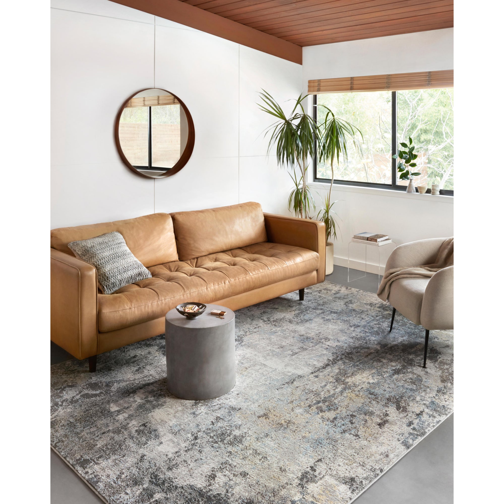 Loloi Maeve Silver/Slate 18" x 18" Sample Rug