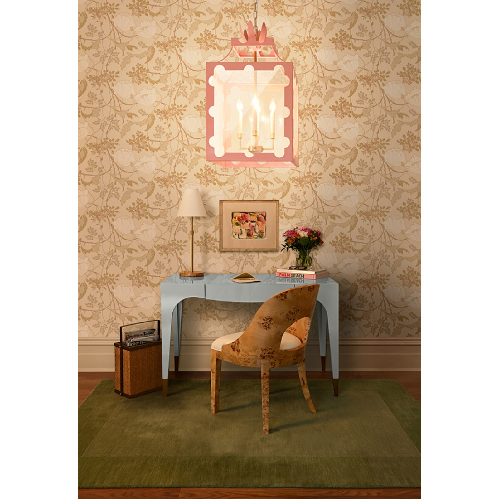 Mandi Tapered Leg One Drawer Desk