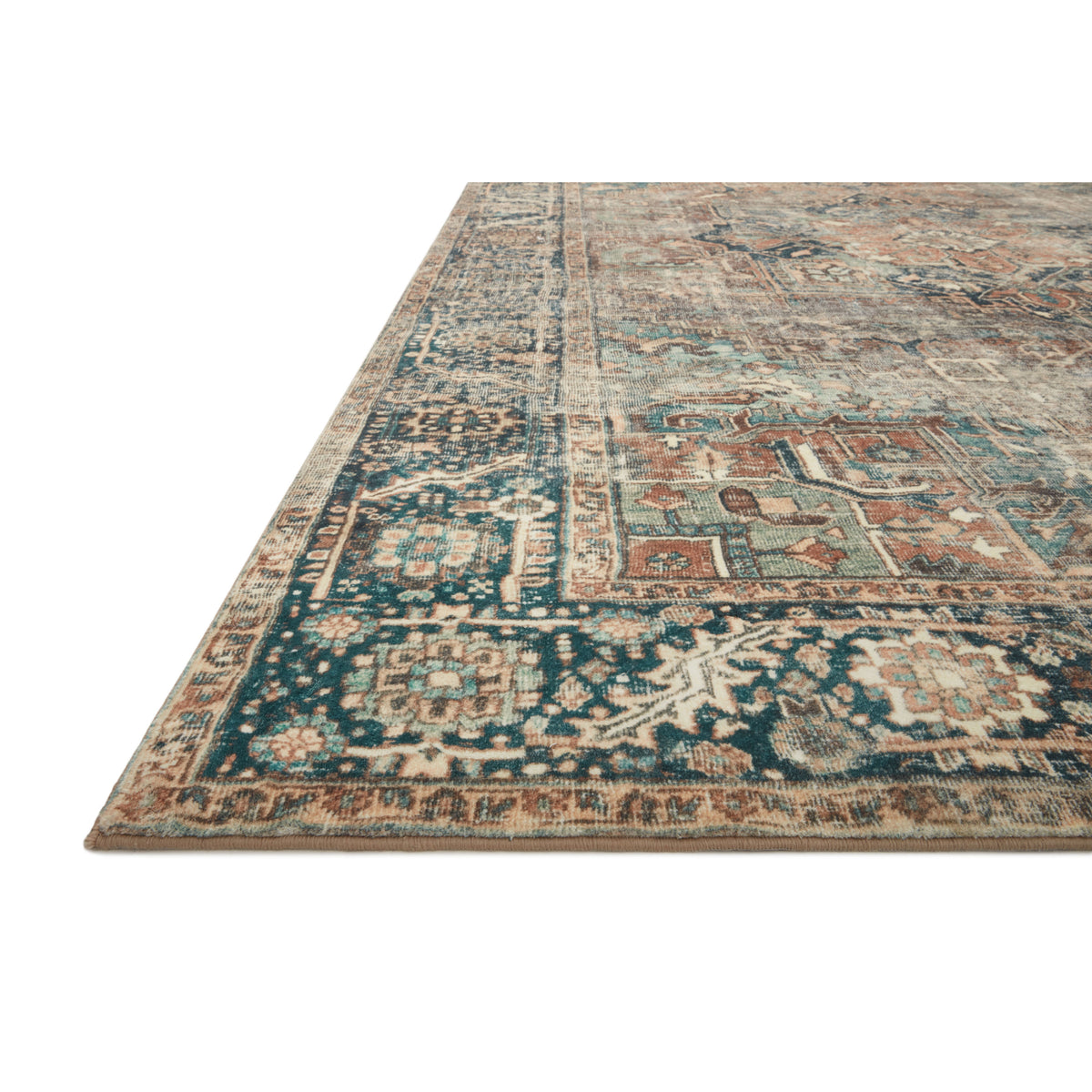 Loloi Margot Terracotta/Lagoon Rug by Loloi