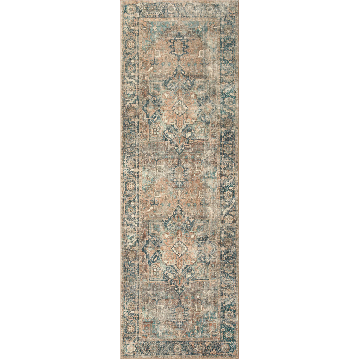 Loloi Margot Terracotta/Lagoon Rug by Loloi