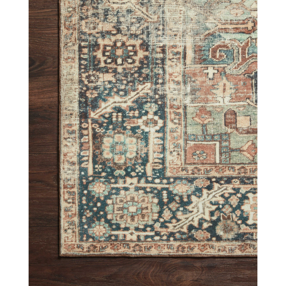 Loloi Margot Terracotta/Lagoon Rug by Loloi