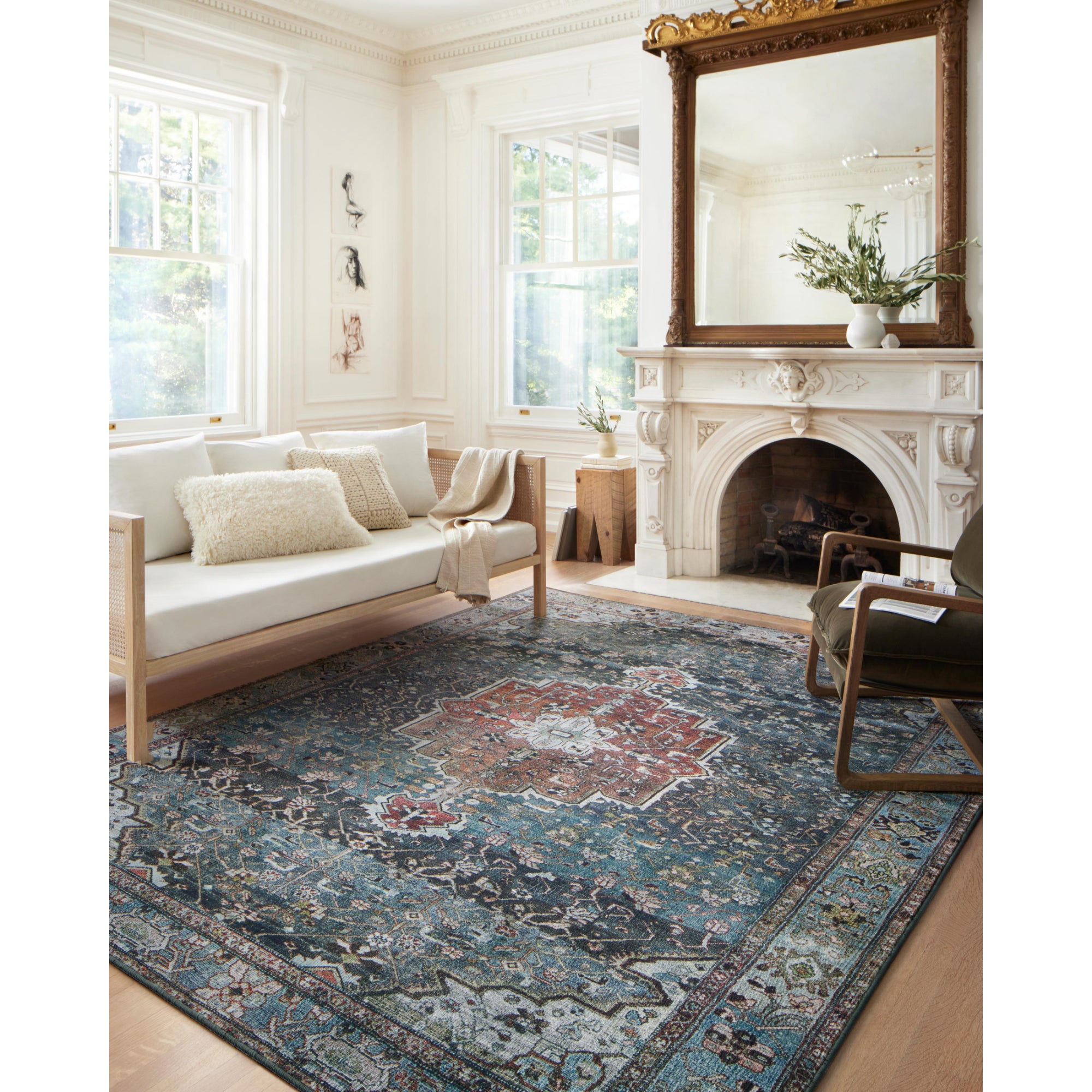 Loloi Margot Ocean/Brick Rug