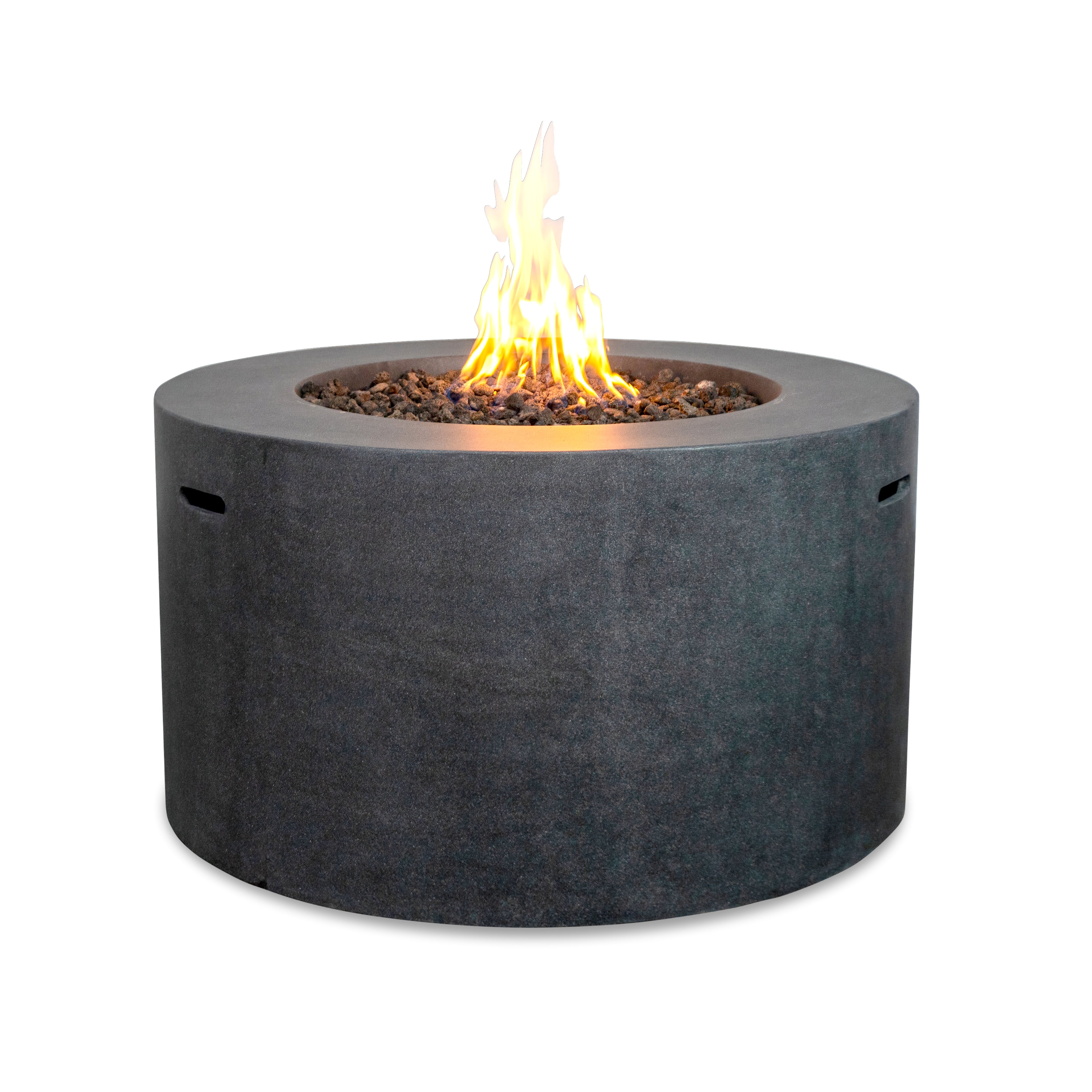 Beton 42" Round Concrete Propane Gas Fire Pit with Access Door