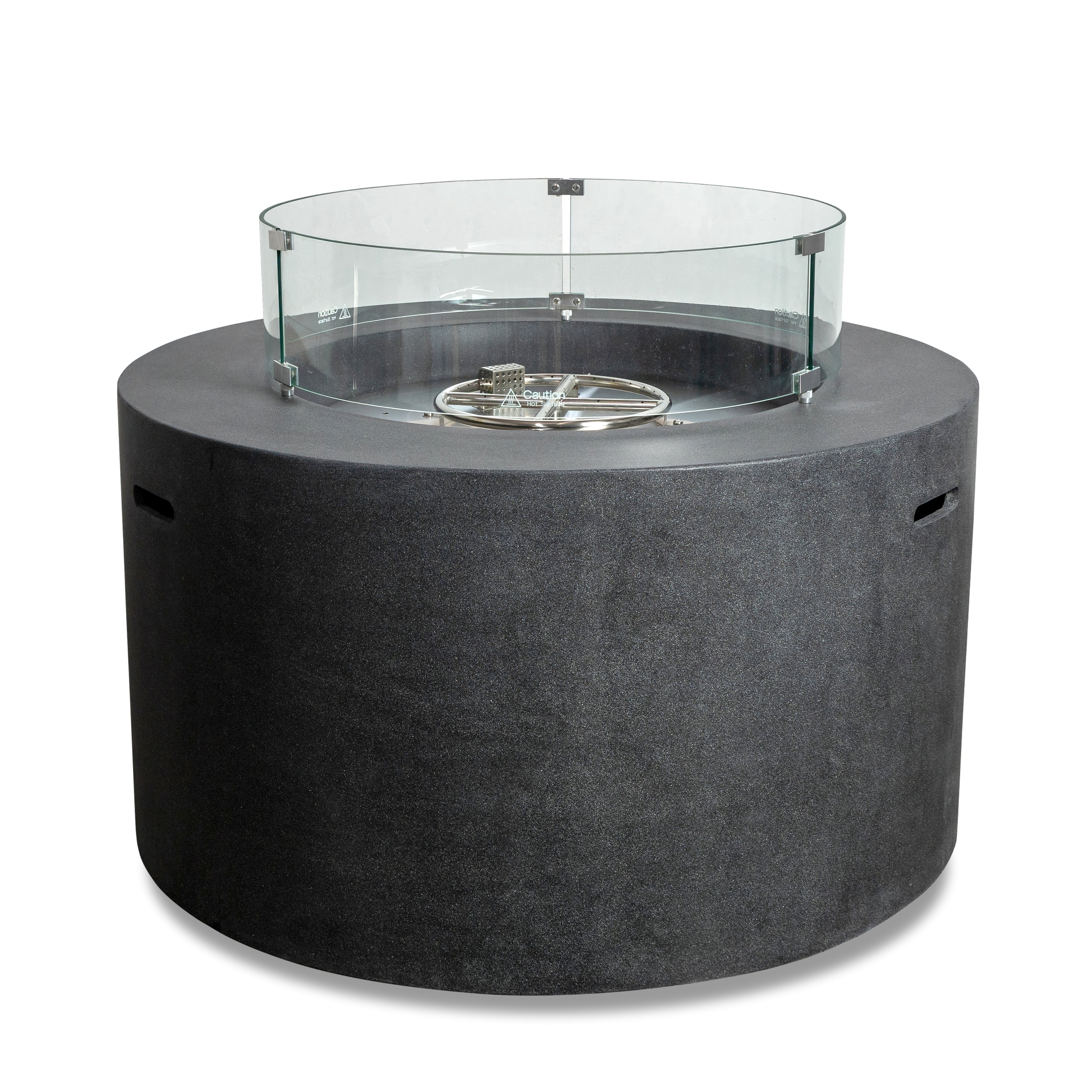 Beton 42" Round Concrete Propane Gas Fire Pit with Access Door