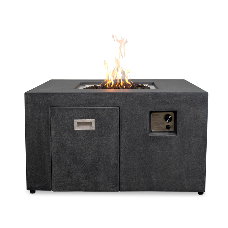 Beton 42" Square Hidden Propane Tank Gas Fire Pit