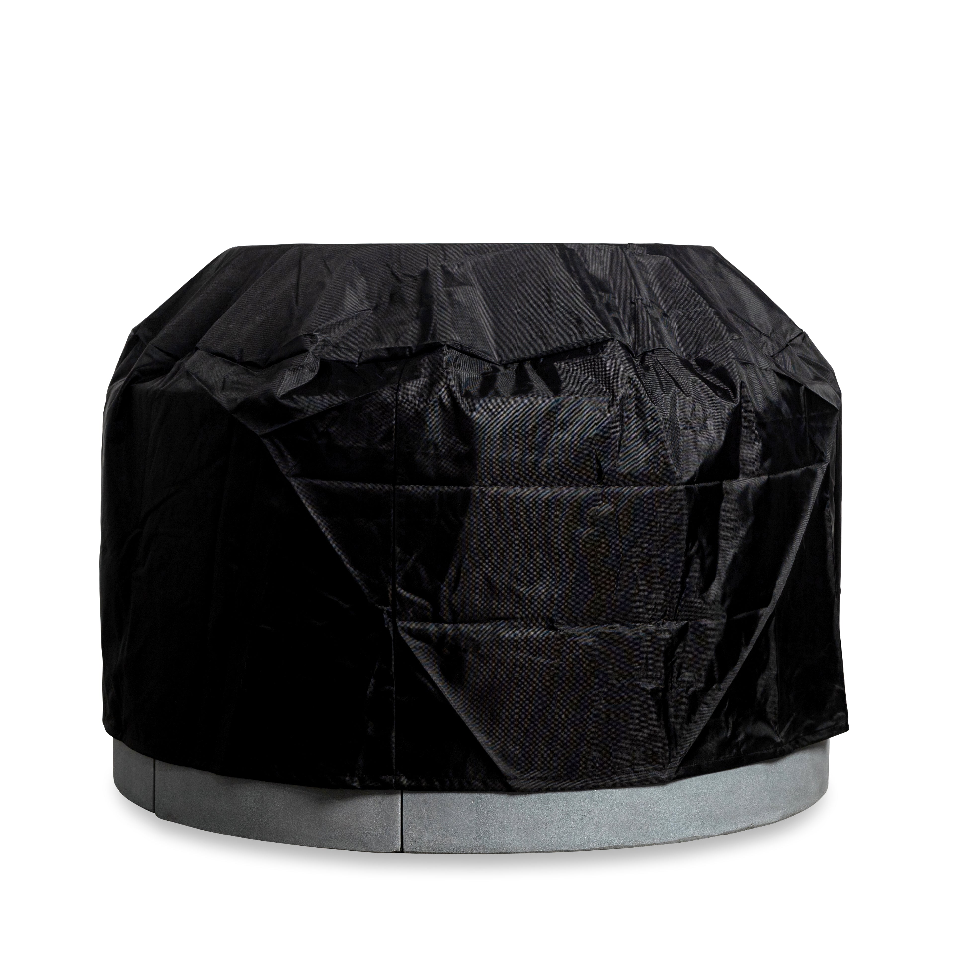 Beton 42" Round Concrete Propane Gas Fire Pit with Access Door