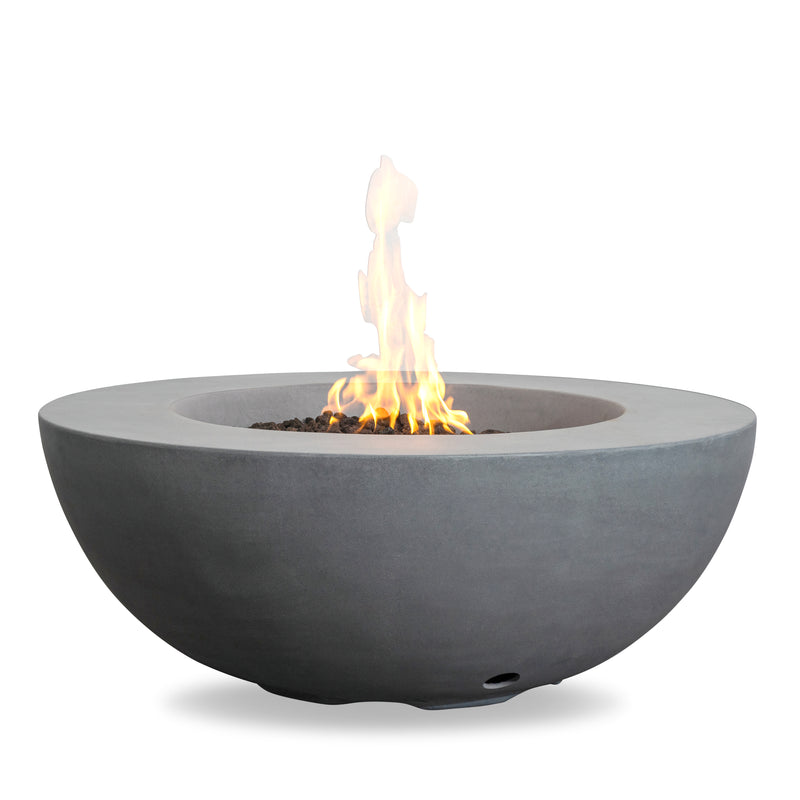 Beton 42" Round Bowl Concrete Natural Gas Fire Pit with Push Button Ignition