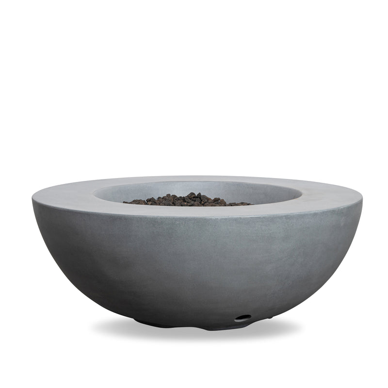 Beton 42" Round Bowl Concrete Natural Gas Fire Pit with Push Button Ignition