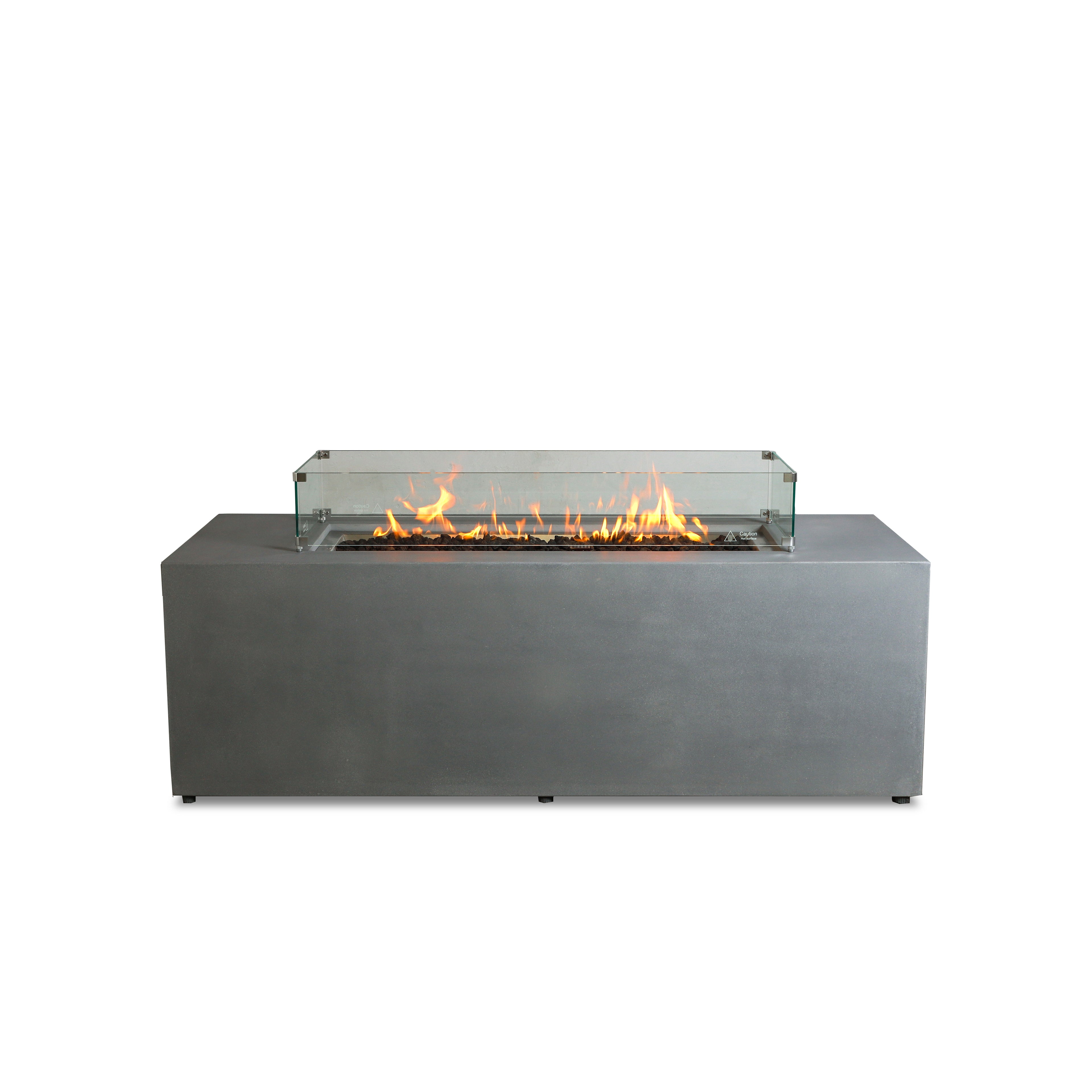 Beton 72" Rectangular Hidden Propane Gas Fire Pit
