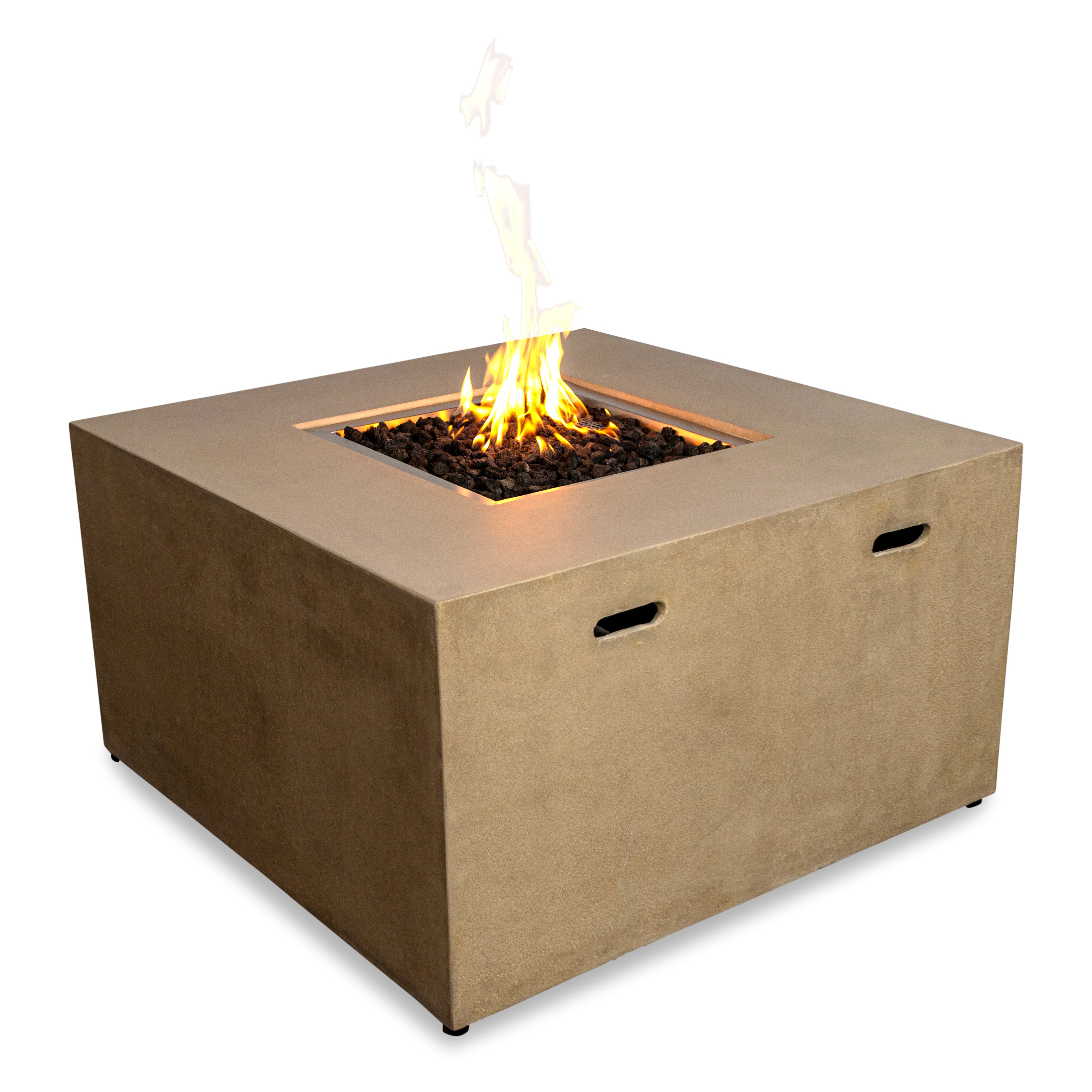 Beton 42" Square Hidden Propane Tank Gas Fire Pit