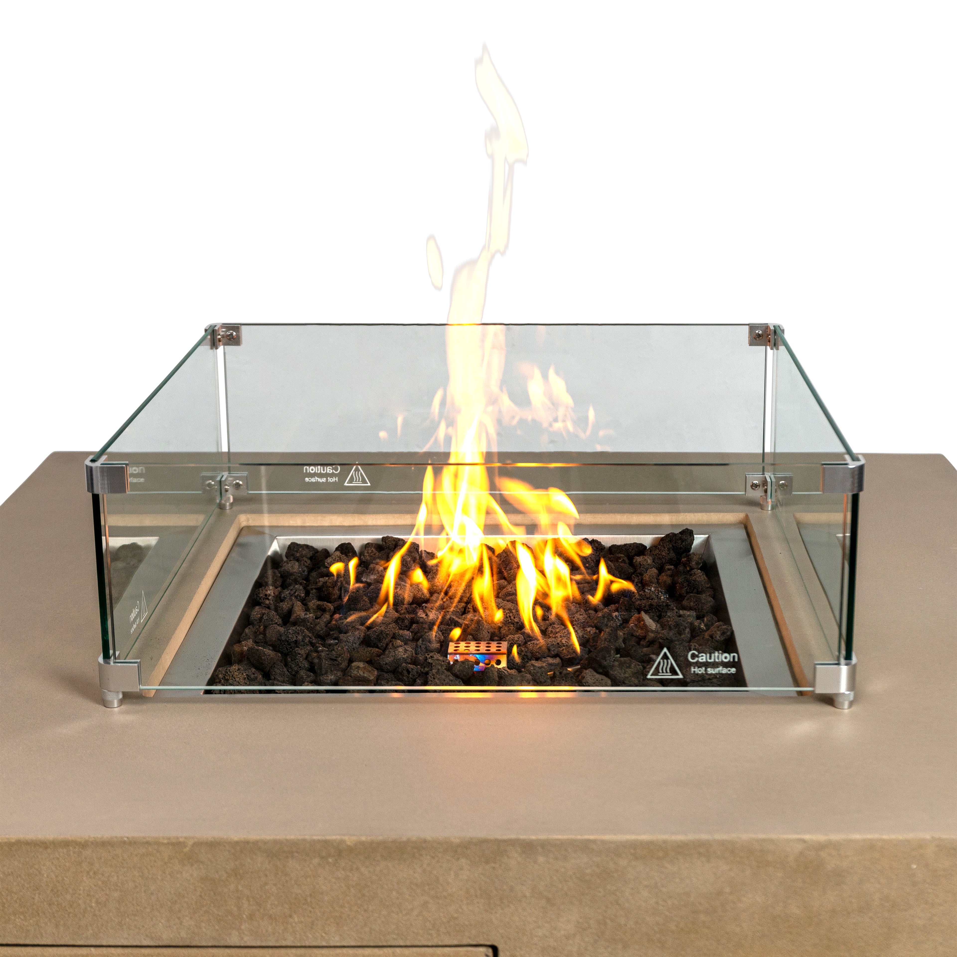 Beton 42" Square Hidden Propane Tank Gas Fire Pit
