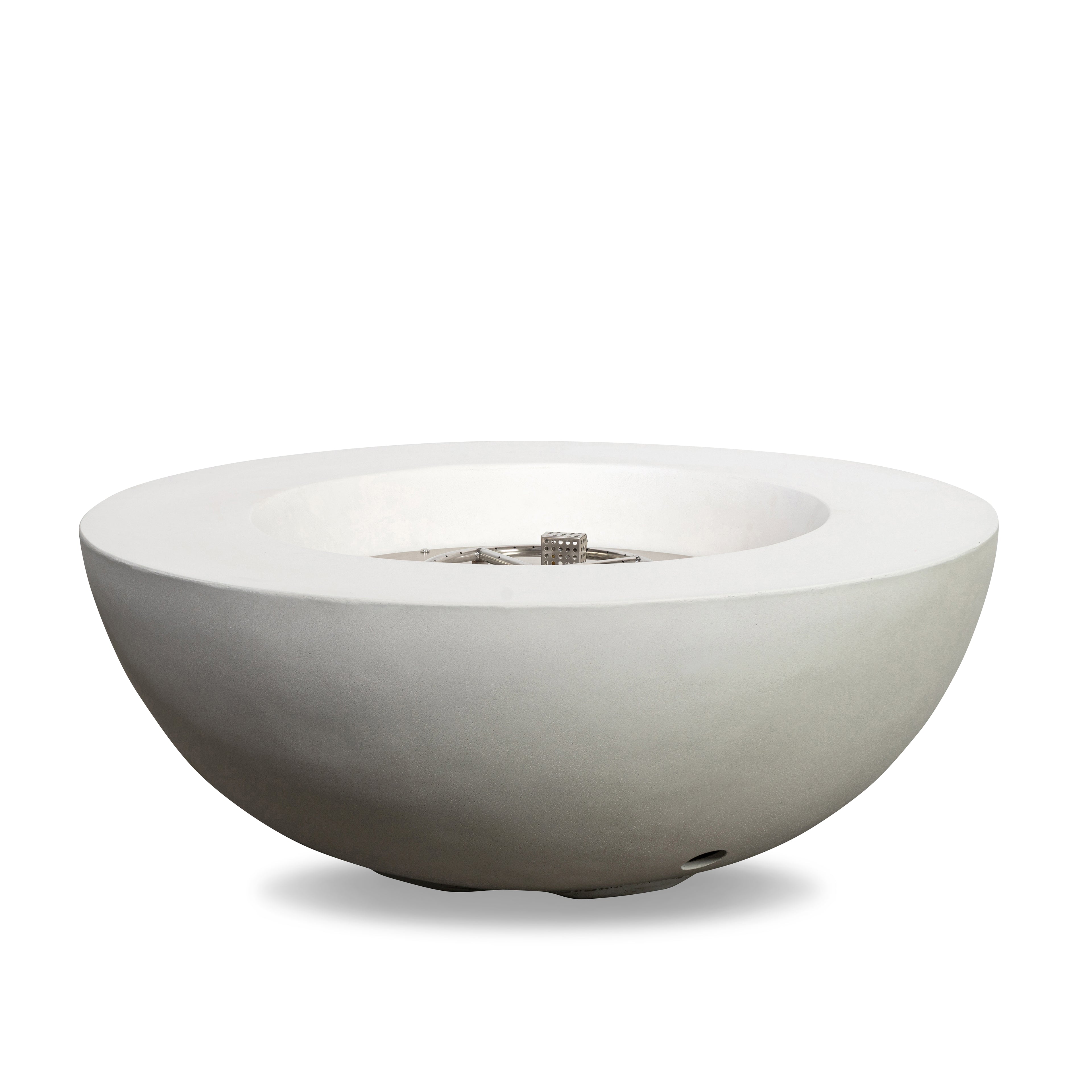 Beton 42" Round Bowl Concrete Natural Gas Fire Pit with Push Button Ignition