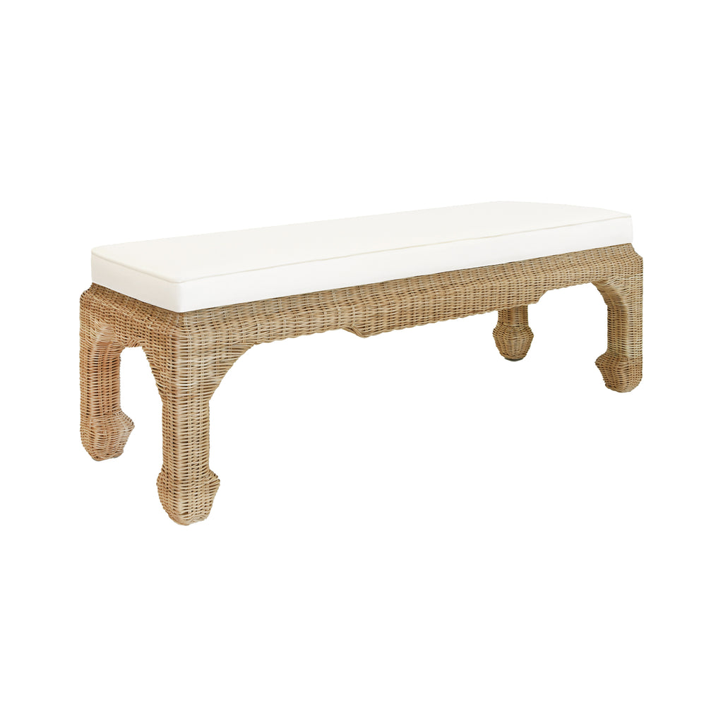 Massey Rattan Bench with Cushion