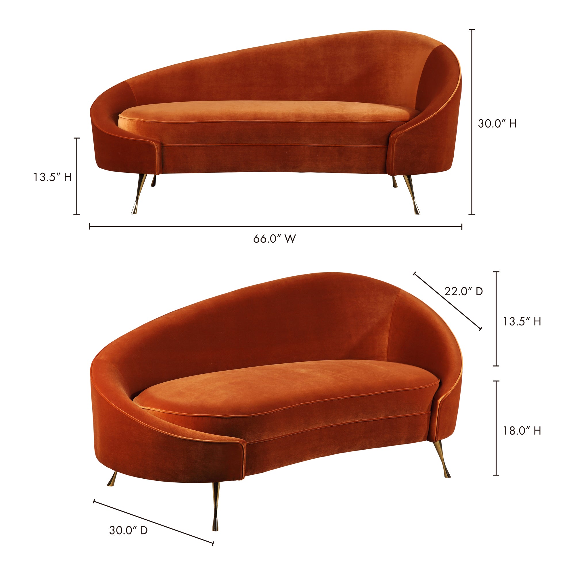 Abigail Chaise Chaises Moe's    Four Hands, Mid Century Modern Furniture, Old Bones Furniture Company, Old Bones Co, Modern Mid Century, Designer Furniture, Furniture Sale, Warehouse Furniture Sale, Abigail Chaise Sale, https://www.oldbonesco.com/