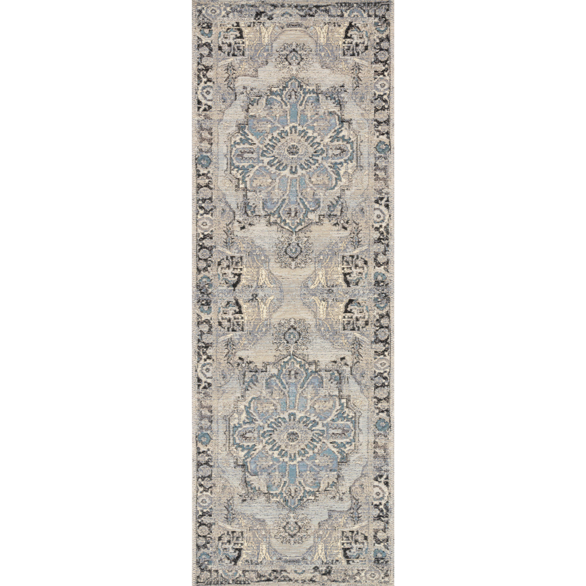 Loloi Mika Grey/Blue Rug by Loloi