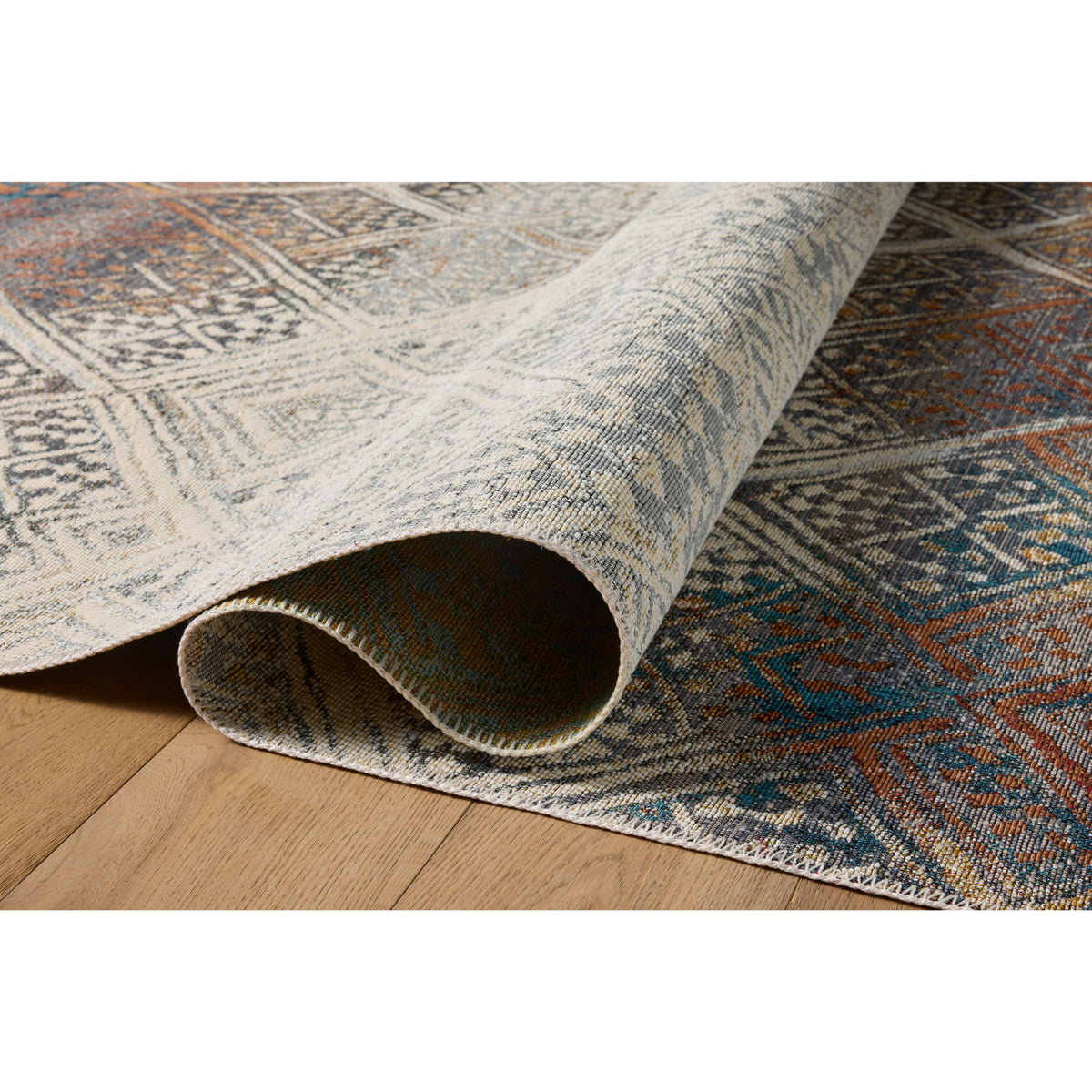Loloi Mika Ivory/Mediterranean Rug by Loloi