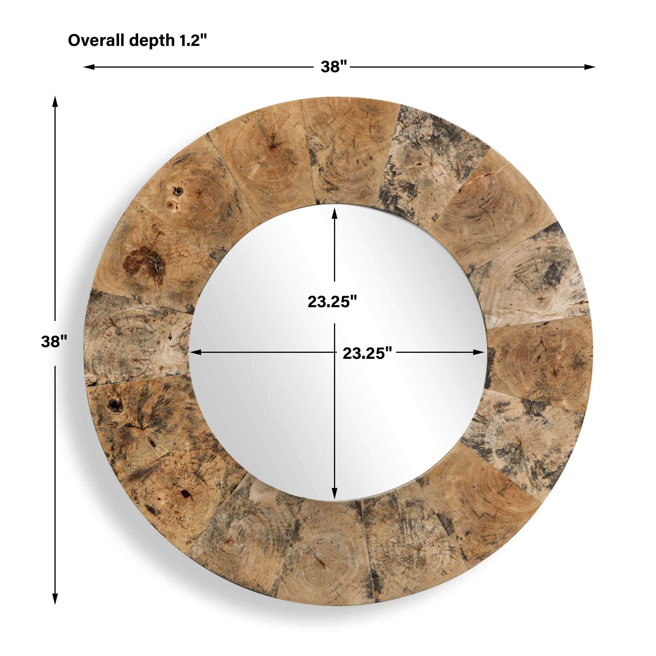Uttermost Hiram Round Wood Mirror