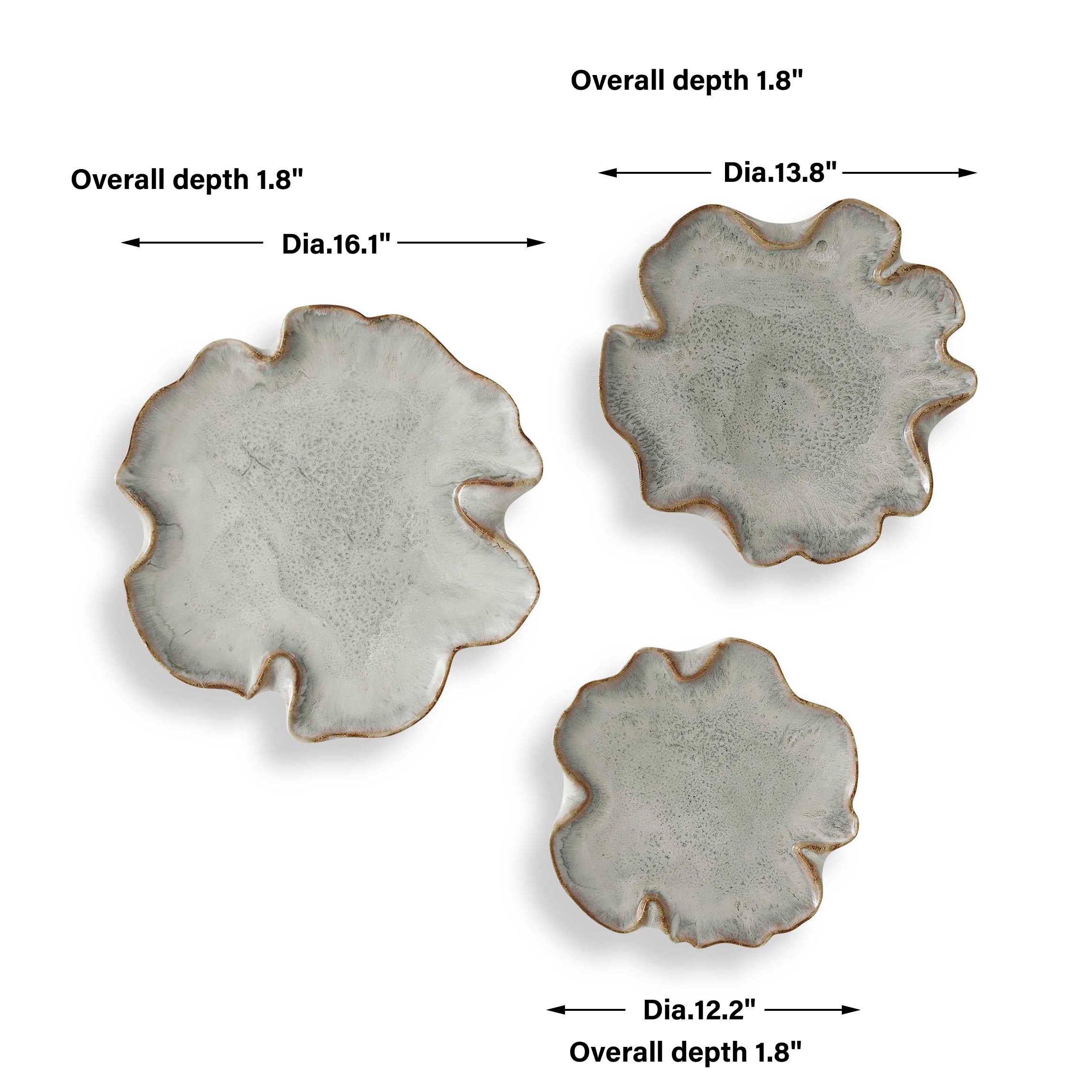 Uttermost Selene Gray Wall Decor - Set of 3