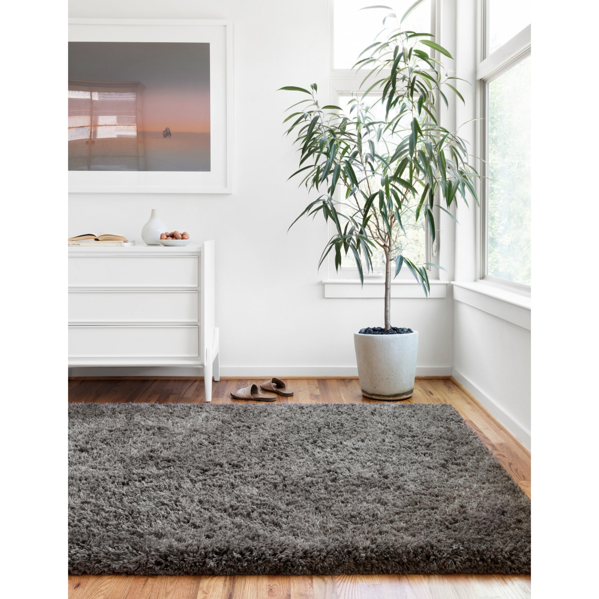 Loloi Mila Shag Charcoal Rug
