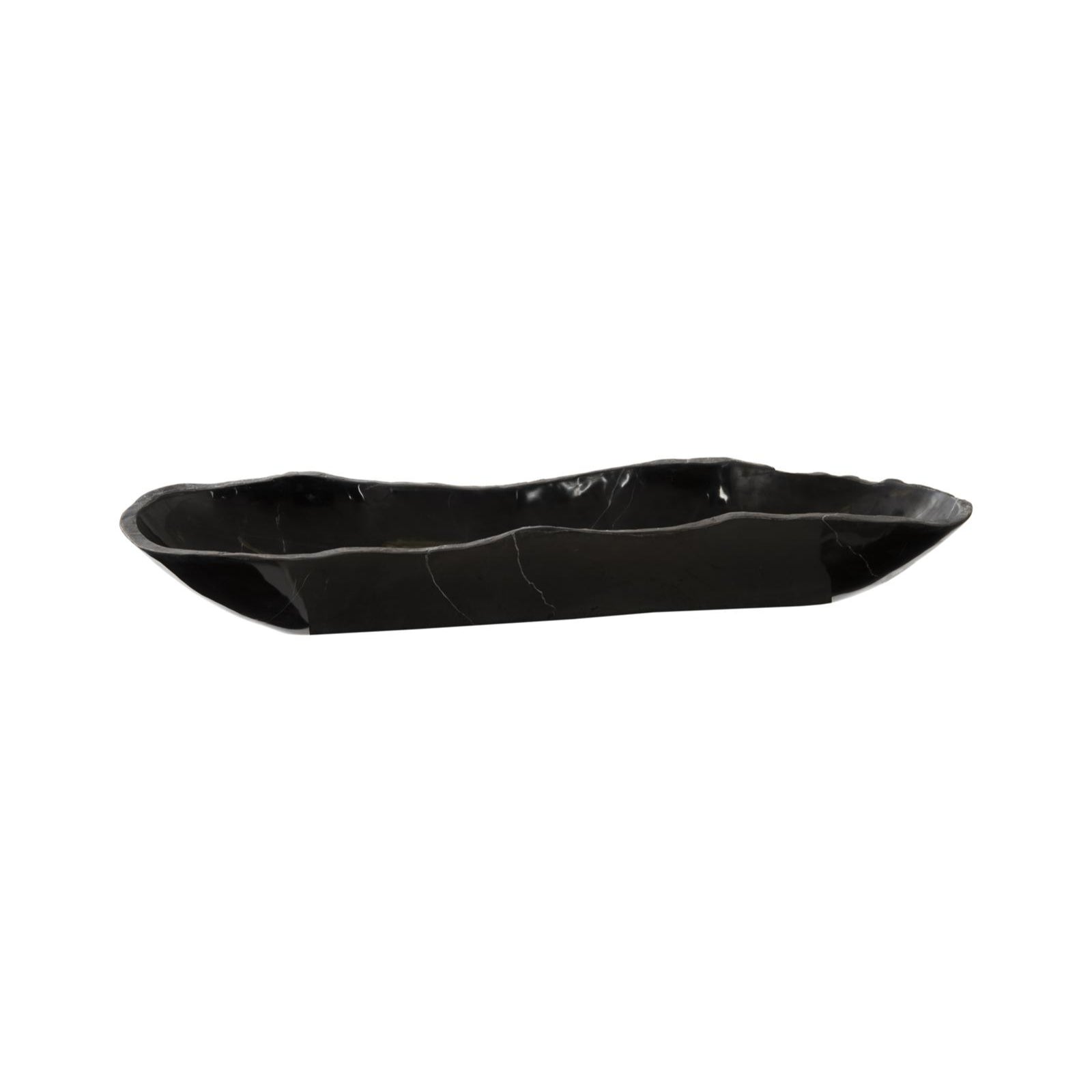 Aragonite Medium Canoe Bowl - Black