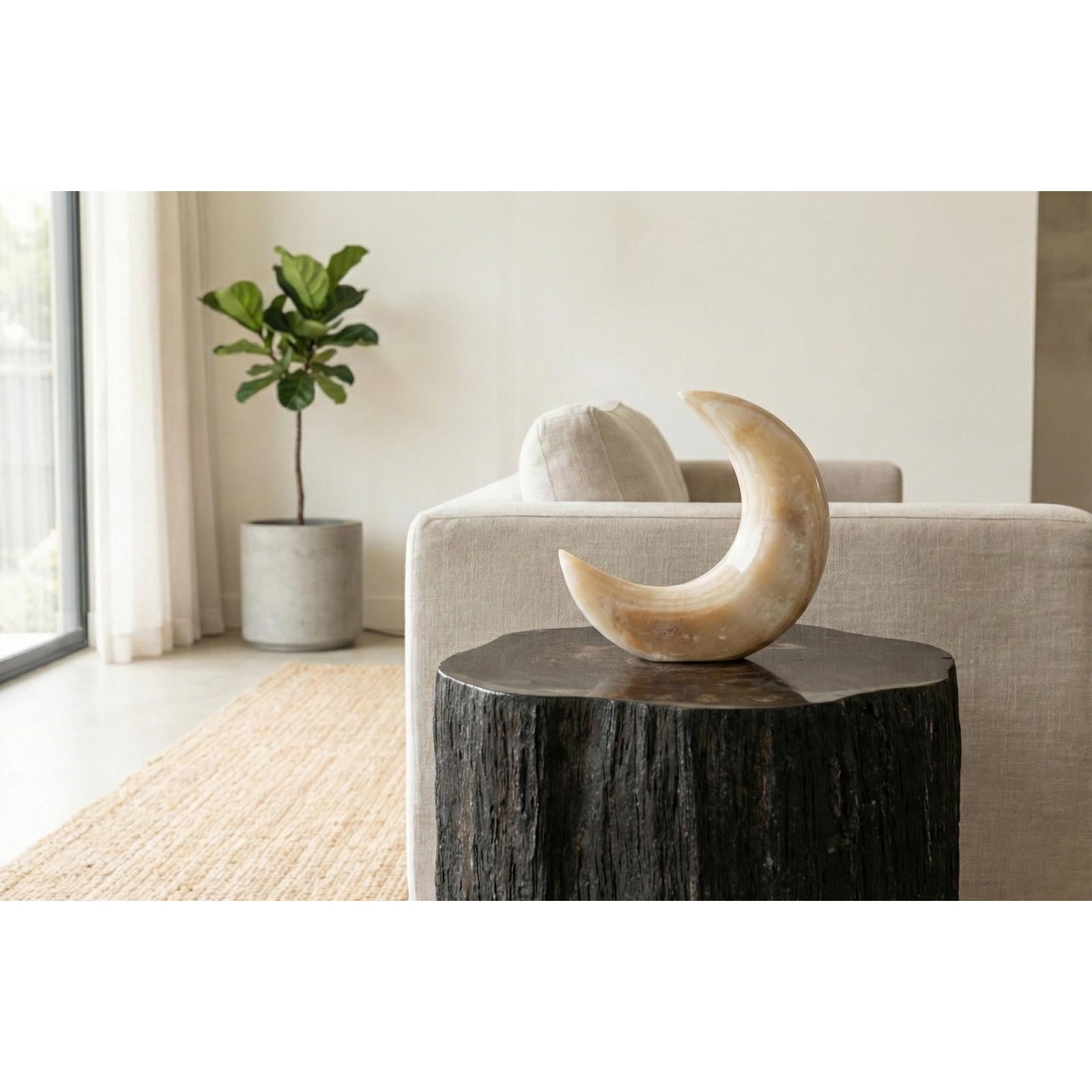 Onyx Moon Sculpture