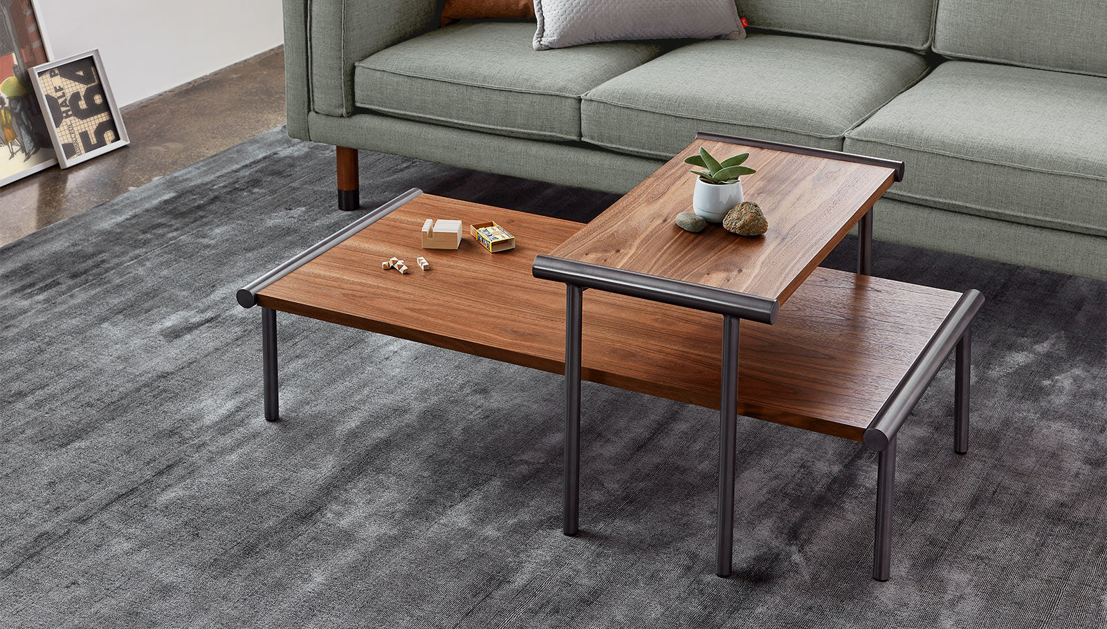 Manifold Coffee Table - Square Accent Table Gus*     Four Hands, Mid Century Modern Furniture, Old Bones Furniture Company, Old Bones Co, Modern Mid Century, Designer Furniture, https://www.oldbonesco.com/