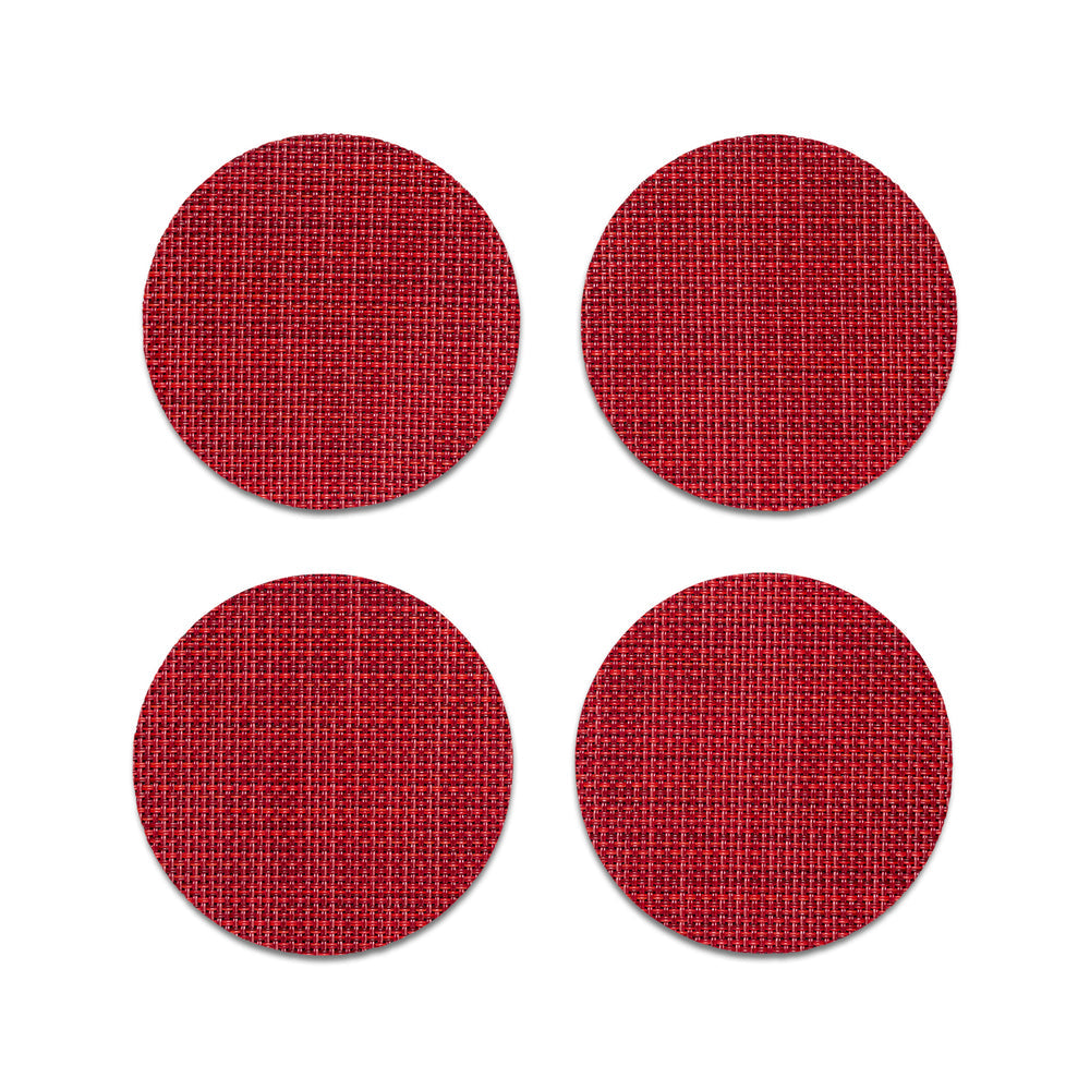Mini Basketweave Round Coasters - Set of 4