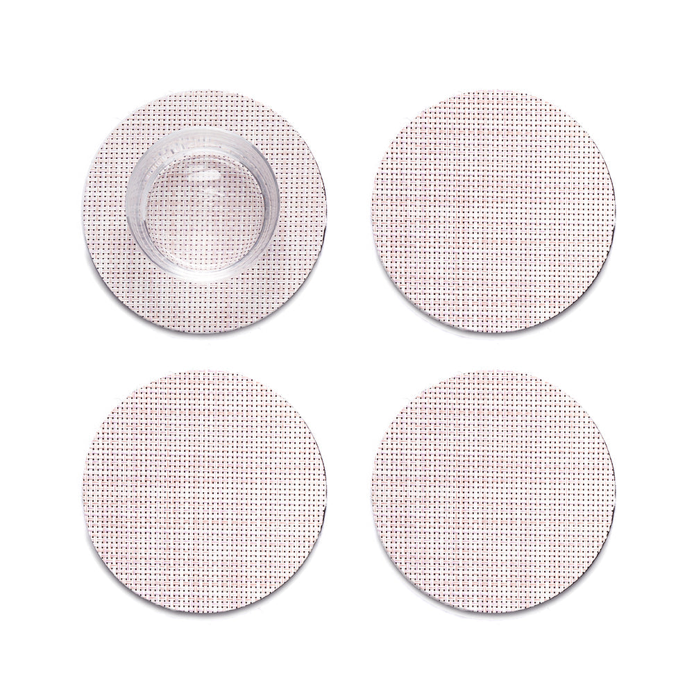 Mini Basketweave Round Coasters - Set of 4