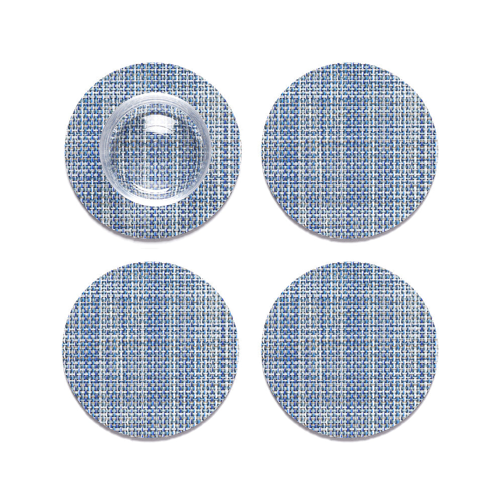 Mini Basketweave Round Coasters - Set of 4