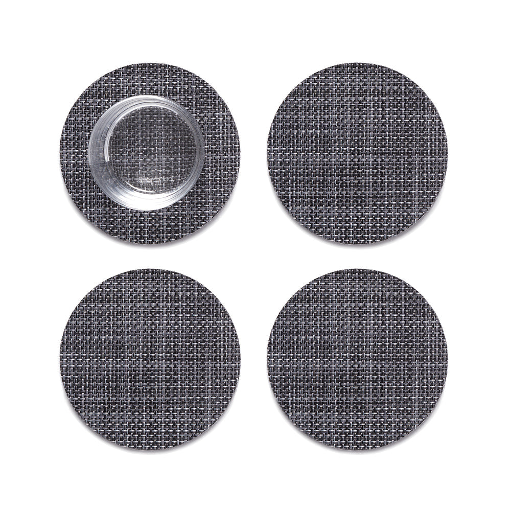 Mini Basketweave Round Coasters - Set of 4