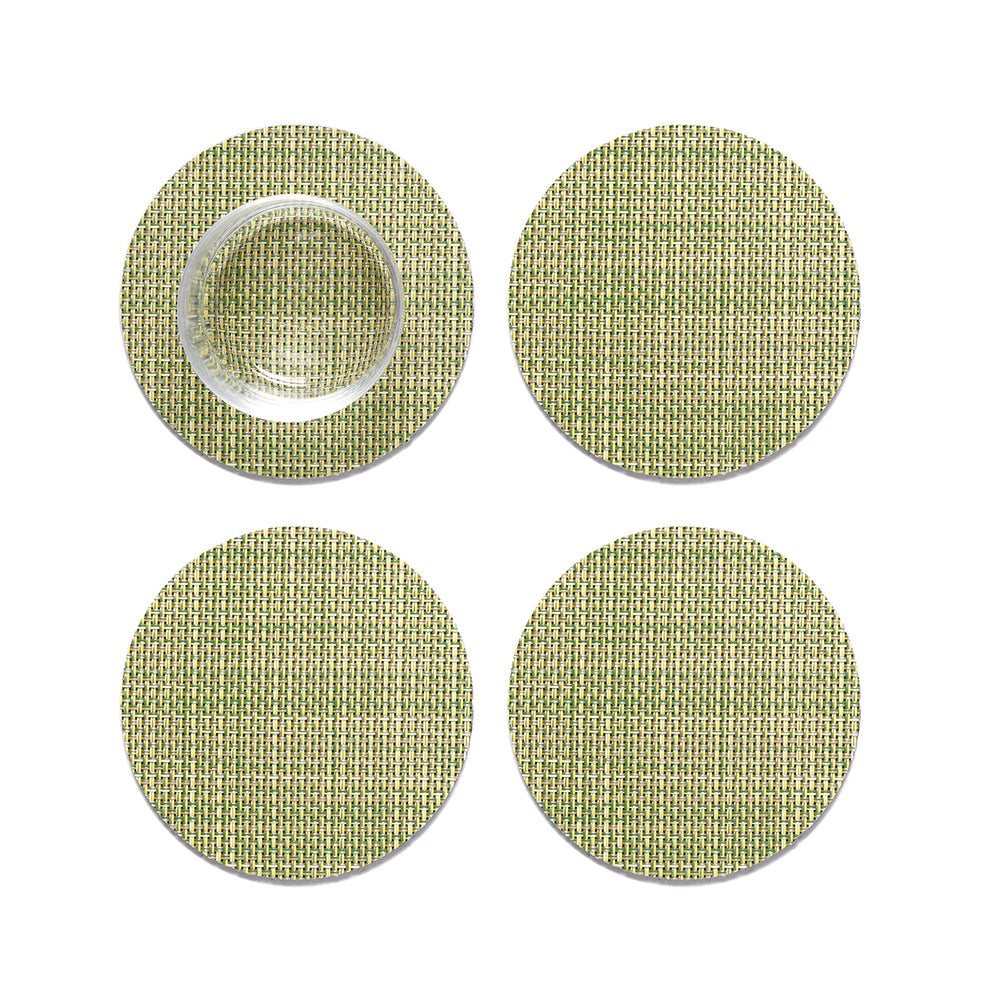Mini Basketweave Round Coasters - Set of 4