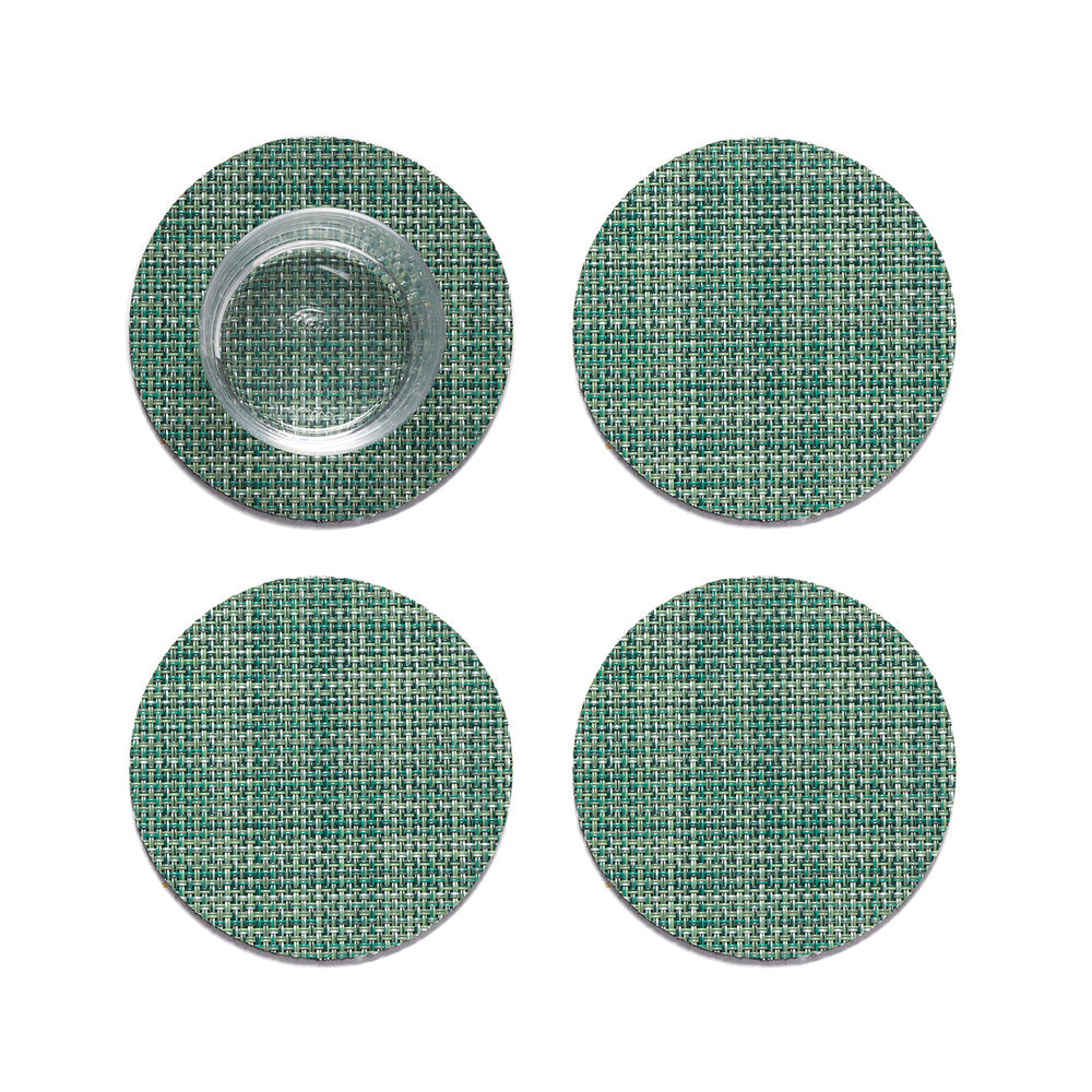 Mini Basketweave Round Coasters - Set of 4