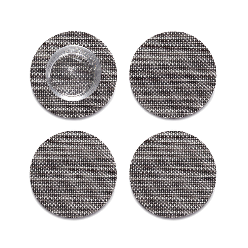 Mini Basketweave Round Coasters - Set of 4