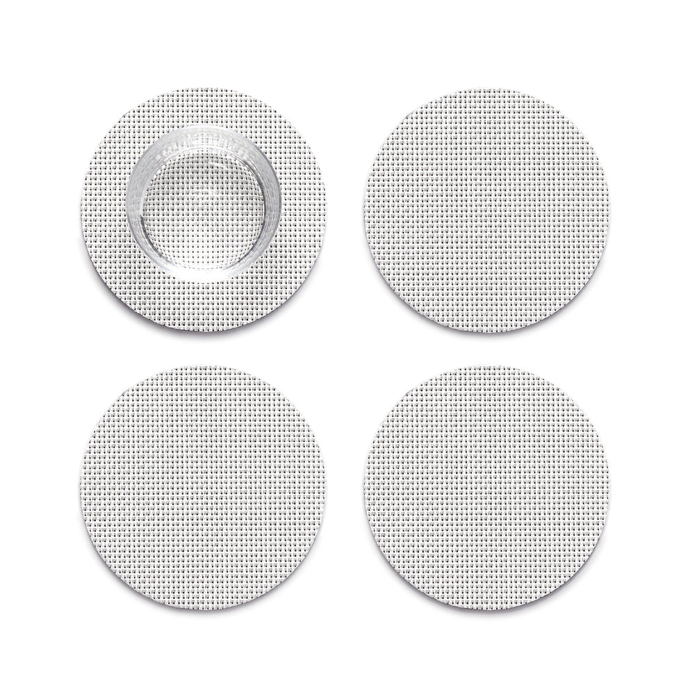 Mini Basketweave Round Coasters - Set of 4