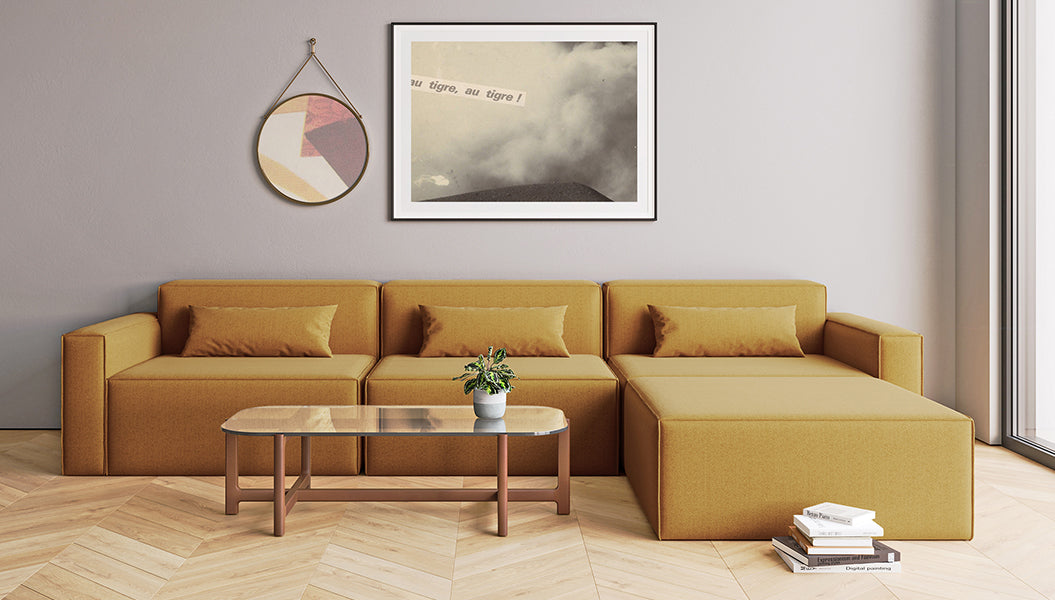 Mix Modular 4-PC Sectional Sectional Gus*     Four Hands, Mid Century Modern Furniture, Old Bones Furniture Company, Old Bones Co, Modern Mid Century, Designer Furniture, https://www.oldbonesco.com/