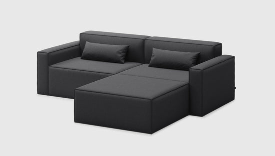 Mix Modular 3-PC Sectional Mowat RavenSectional Gus*  Mowat Raven   Four Hands, Mid Century Modern Furniture, Old Bones Furniture Company, Old Bones Co, Modern Mid Century, Designer Furniture, https://www.oldbonesco.com/