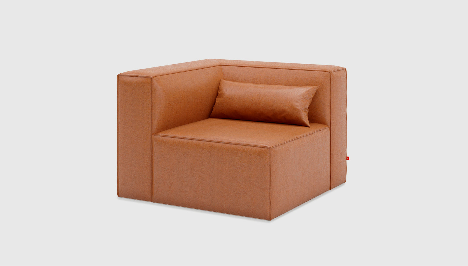 Mix Modular Corner Vegan Appleskin Leather CognacSofa Gus*  Vegan Appleskin Leather Cognac   Four Hands, Mid Century Modern Furniture, Old Bones Furniture Company, Old Bones Co, Modern Mid Century, Designer Furniture, https://www.oldbonesco.com/