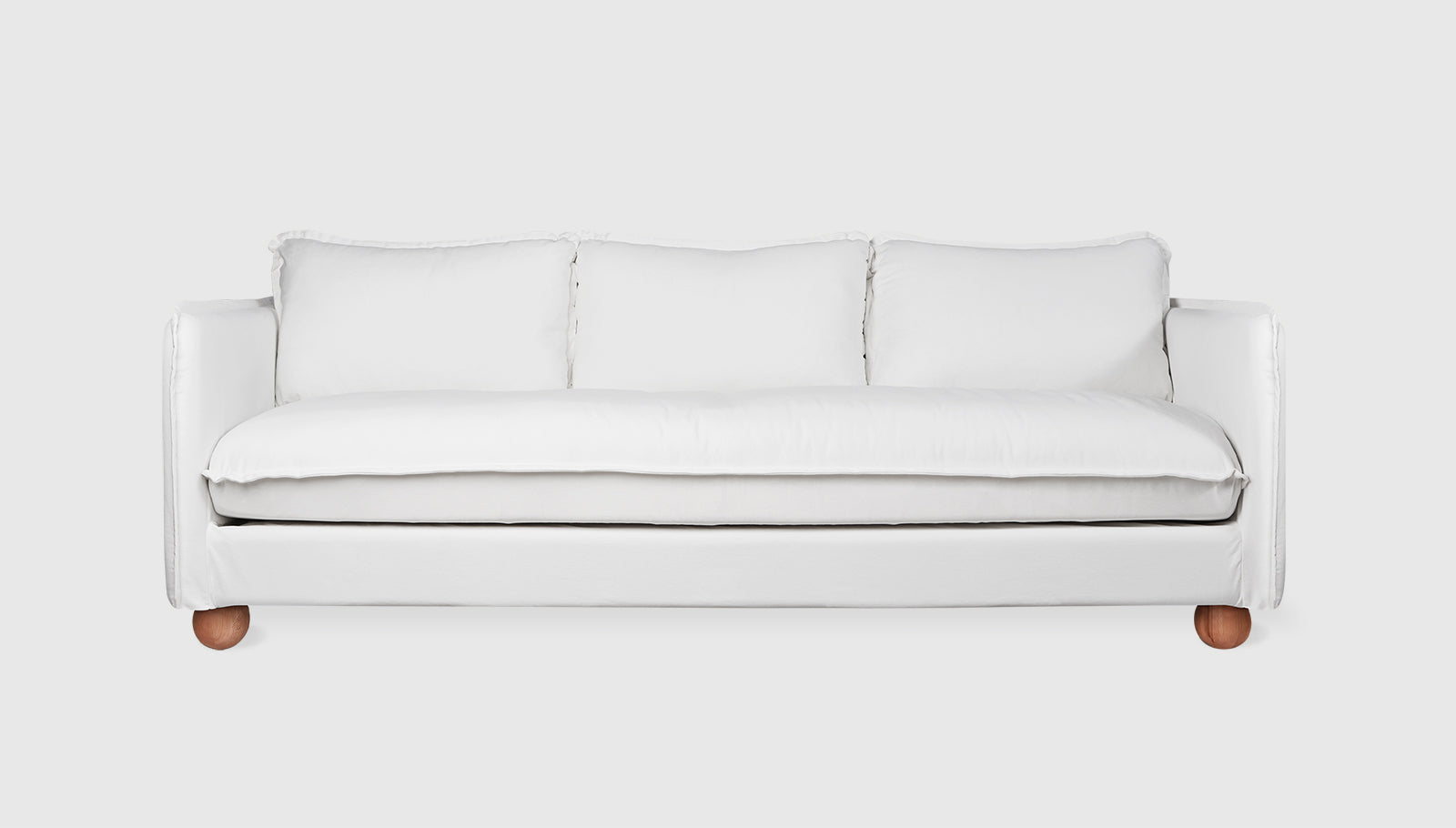 Monterey Sofa (Slipcover Only) Washed Denim WhiteSofa Gus*  Washed Denim White   Four Hands, Mid Century Modern Furniture, Old Bones Furniture Company, Old Bones Co, Modern Mid Century, Designer Furniture, https://www.oldbonesco.com/