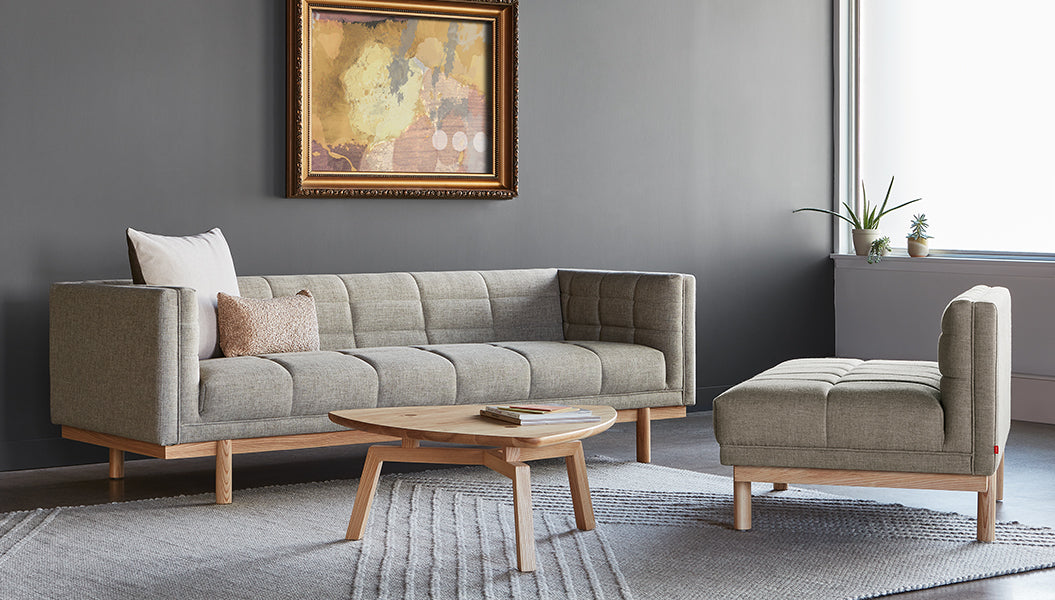 Mulholland Bi-Sectional Sectional Gus*     Four Hands, Mid Century Modern Furniture, Old Bones Furniture Company, Old Bones Co, Modern Mid Century, Designer Furniture, https://www.oldbonesco.com/